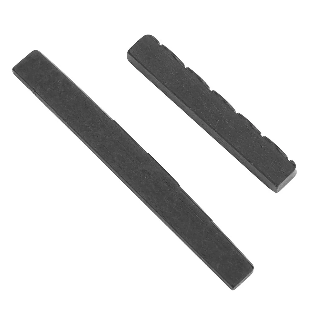 Guitar Nut and Saddle, 6 String Acoustic Guitar Ebony Bone Bridge Saddle and Nut Set 80mm & 50mm for Classical Guitar Parts, 1 Set 2 PCS - Image 9