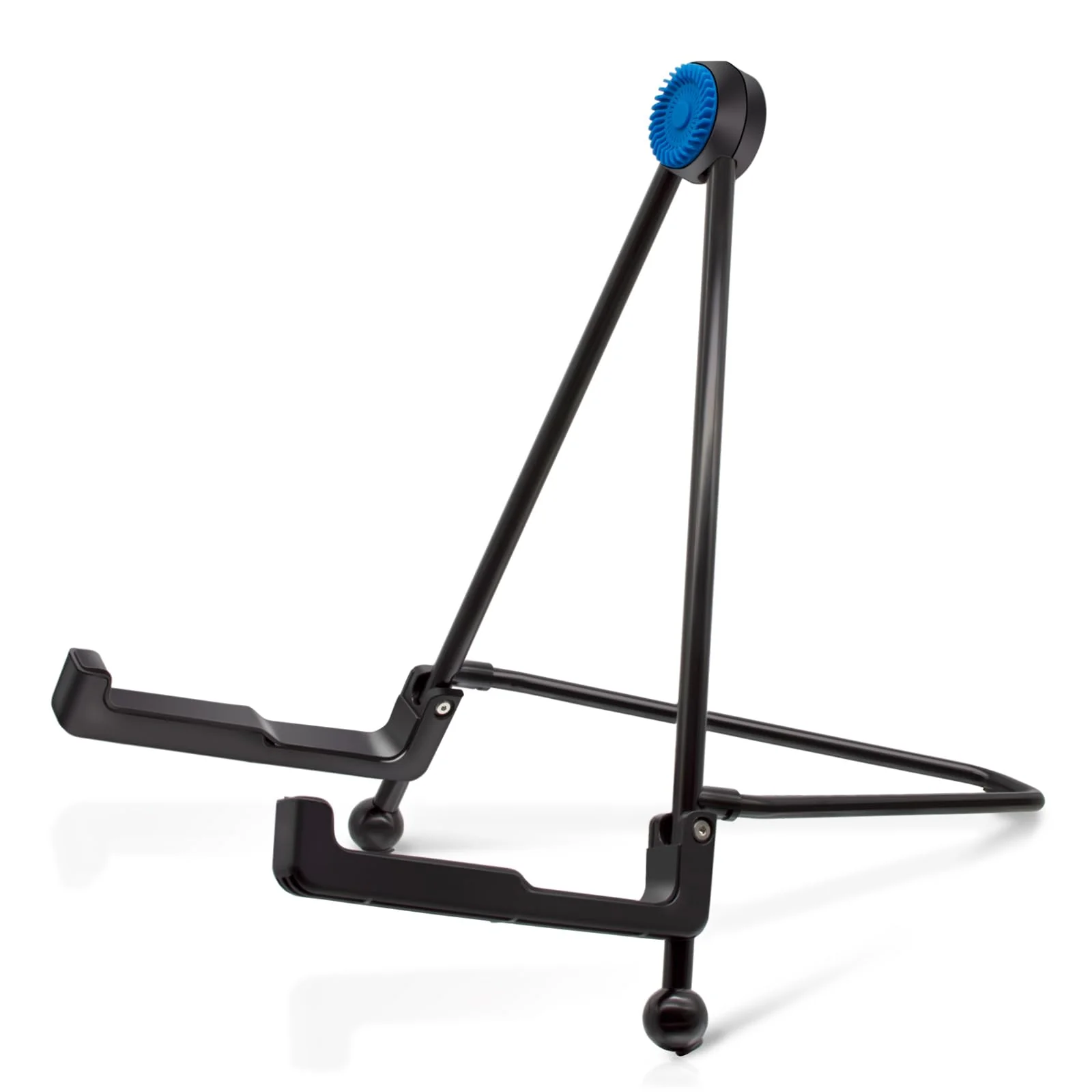 Guitar Stand - Foldable Guitar A-Frame Stand, Portable Solid Steel Guitar Floor Stand for Acoustic/Classical Guitar, Electric Guitar Bass, Banjo, Ukulele, with Non-Slip Rubber and Silicone Pad (Black) Guitar Stand