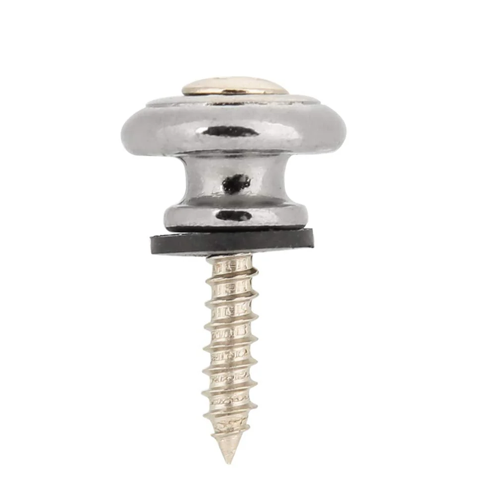 Guitar Strap Buttons, Mushrooms Head Guitar Strap Locks End Pins with Screws and Washers, for Guitar Ukulele Electric Bass(Sliver) - Image 7