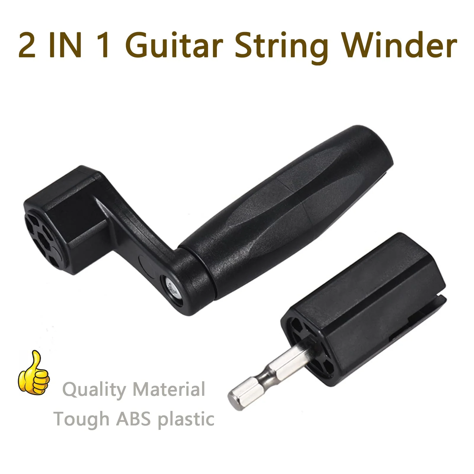 Guitar String Pegs Winder, Multifunctional Guitar String Winder with Detachable Drill Bit for Guitar Ukulele Electric String Winder, Guitar Accessories - Image 2