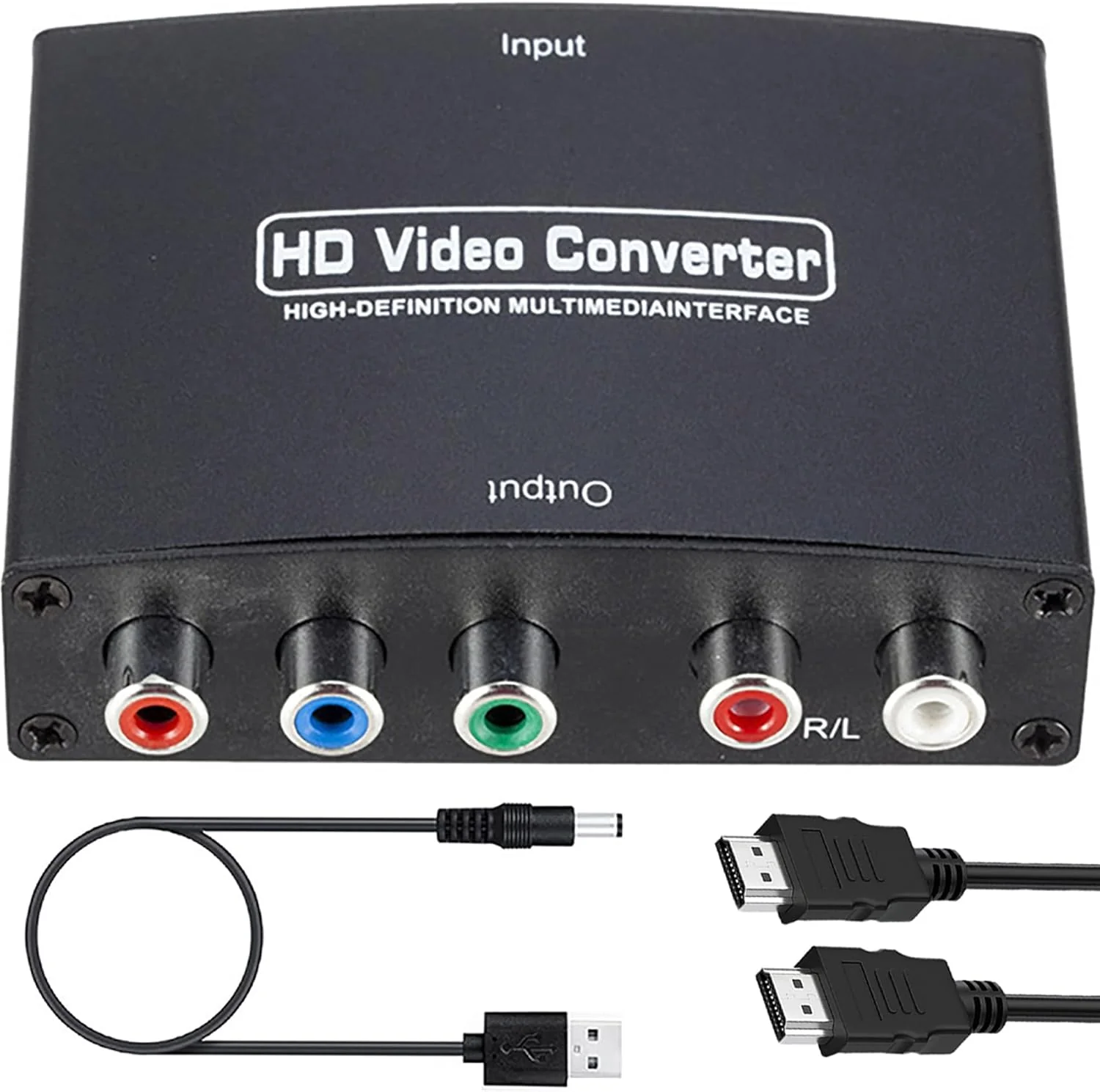 HDMI to Component Converter, avedio links HDMI to 1080P YPbPr 5RCA RGB + R/L Video Audio Adapter, Support Apple TV, PS5, Roku, Xbox, Fire Stick, DVD Players to HDTV and Projector (Black) - Image 6
