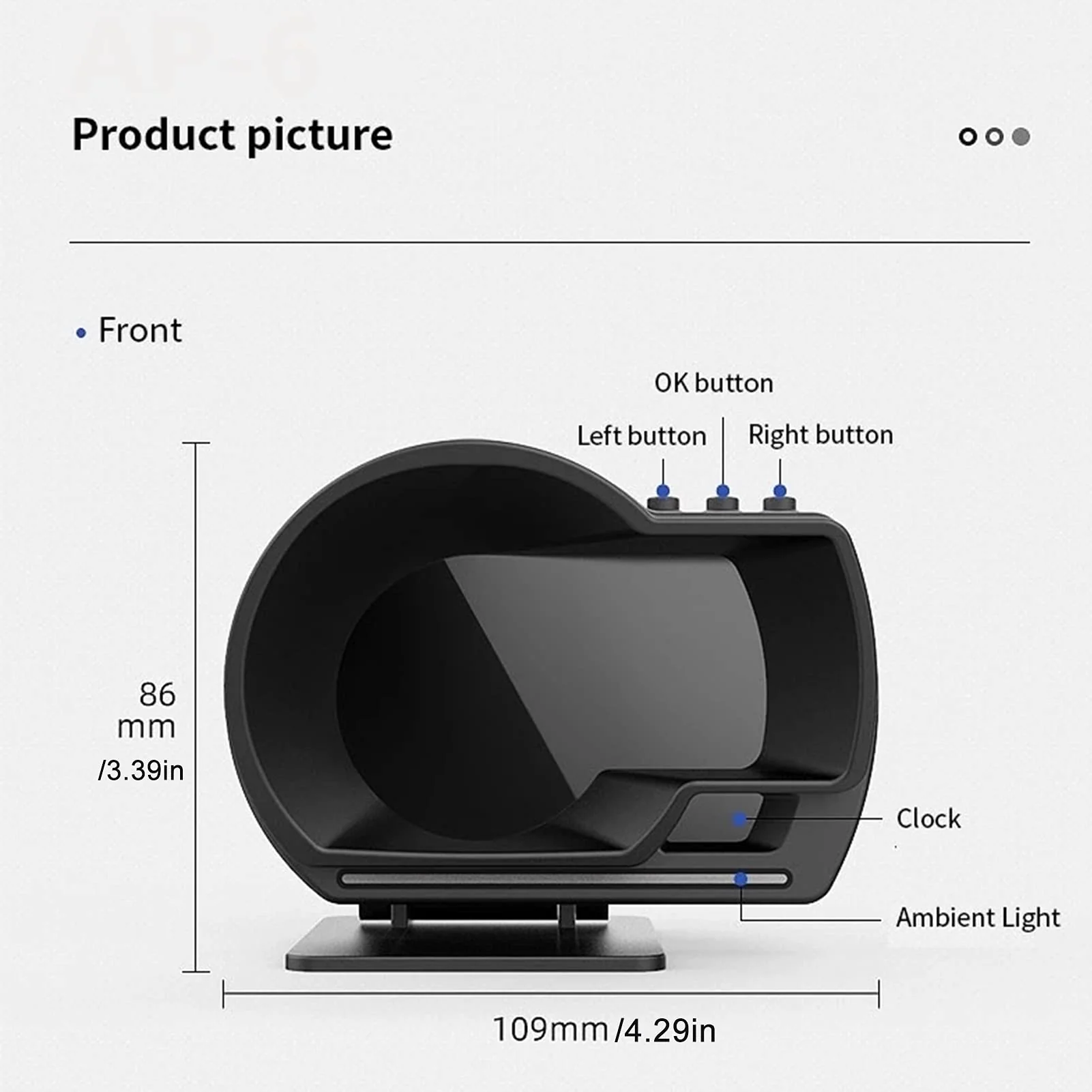 Heads up Display for Cars, OBD2 Gauge Display, Head Up Display OBD2 GPS Smart Gauge Car HUD Speedometer Turbo RPM Alarm for Car Truck - Image 3