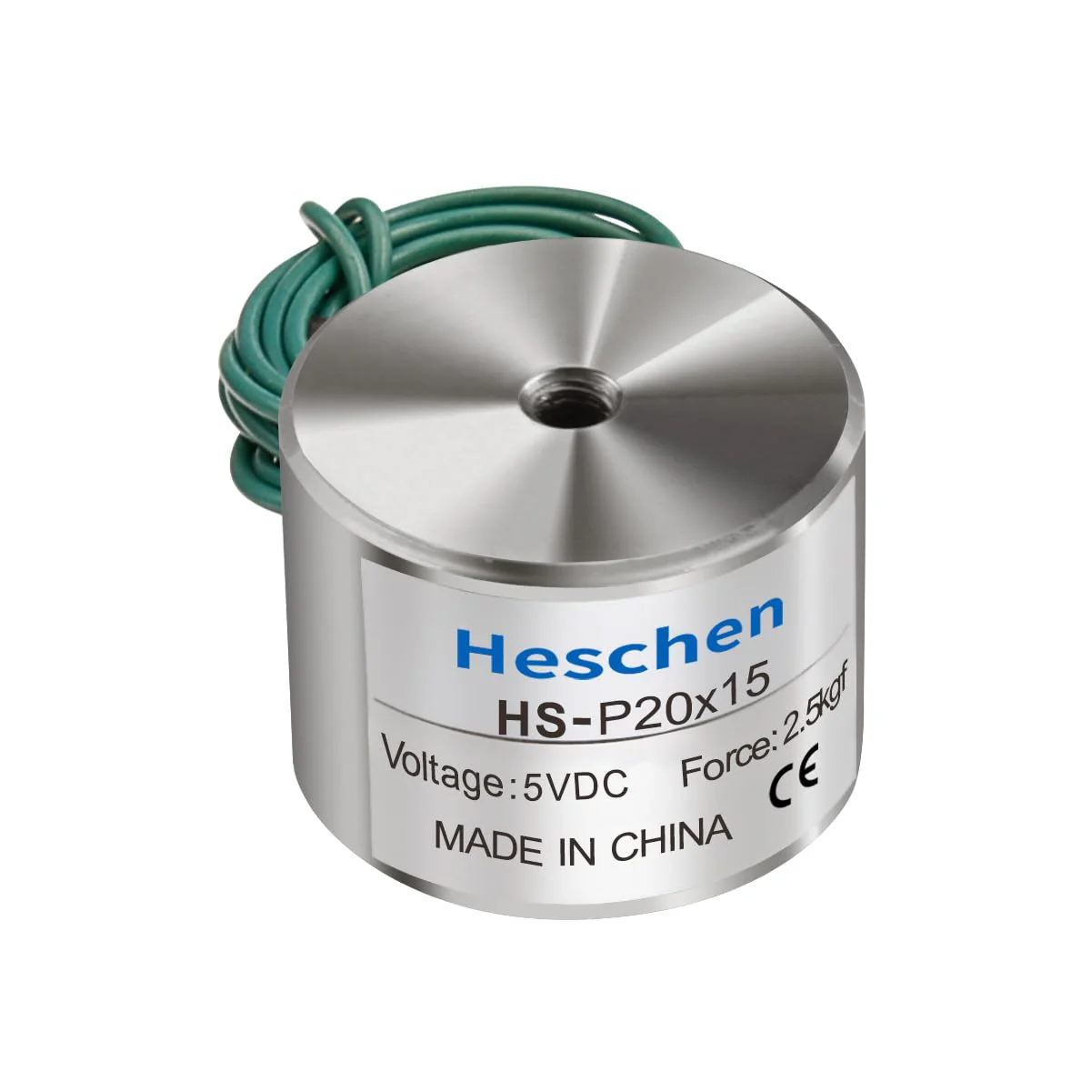 heschen Solenoid Solenoid Valve P20/15, OD: 20 mm, DC 5 V, 2.5 kg/2500 g