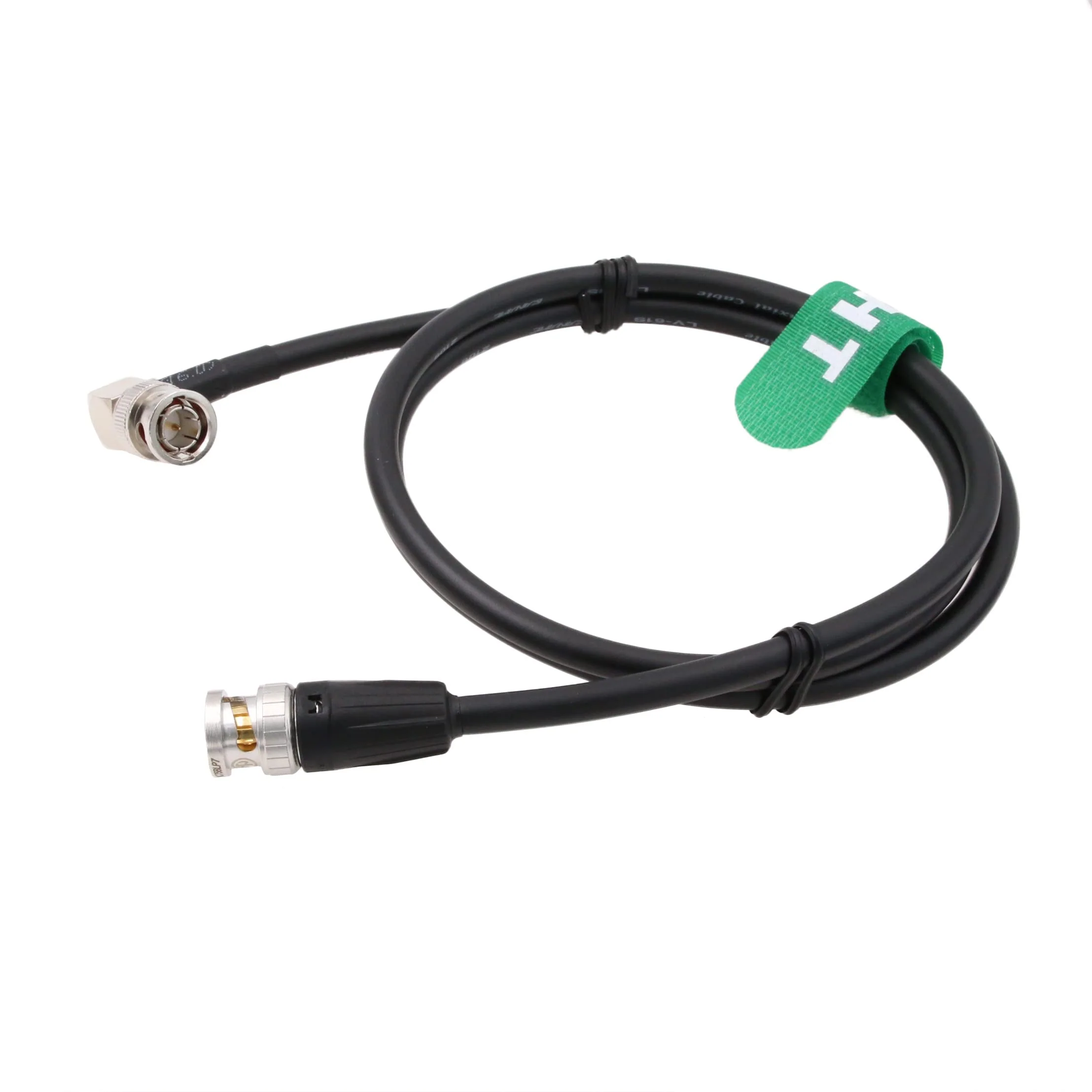 High Flex 12G 3G HD SDI 75 ohm Coaxial Video Cable 4K 60fps Male BNC to Right Angle Male BNC Canare LV-61S for RED ARRI Camera Monitor 5M
