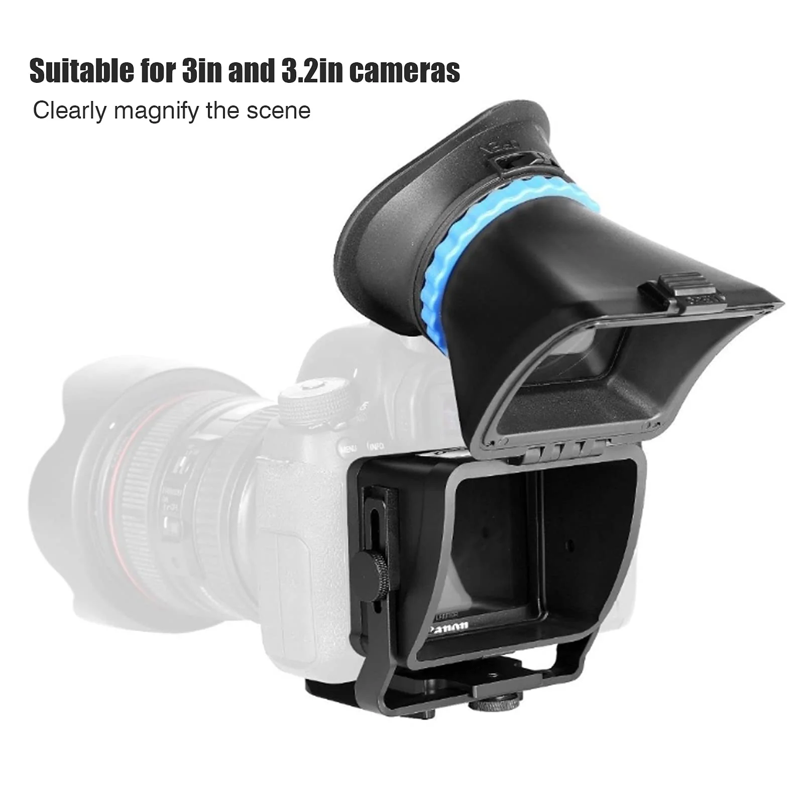 Hilitand Camera Viewfinder, 3X Amplification Camera Screen Viewfinder for Camera Camcorder with 3in/3.2in Screen SLR Viewfinder - Image 3