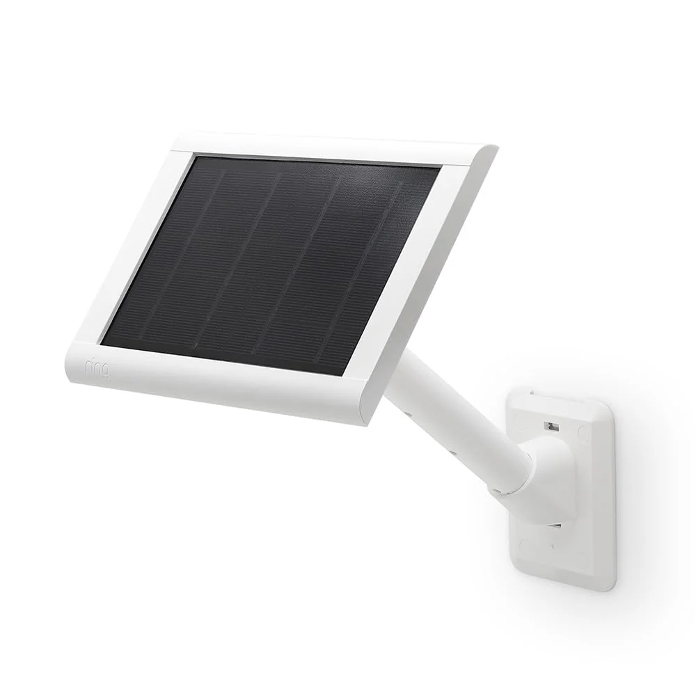 Holicfun Universal Solar Panel Wall Mount for Ring, Eufy, Arlo, Wyze, Reolink Solar Panels and More, Extended Mounting Arm, Multi-Angle Adjustable (White) White - Image 2
