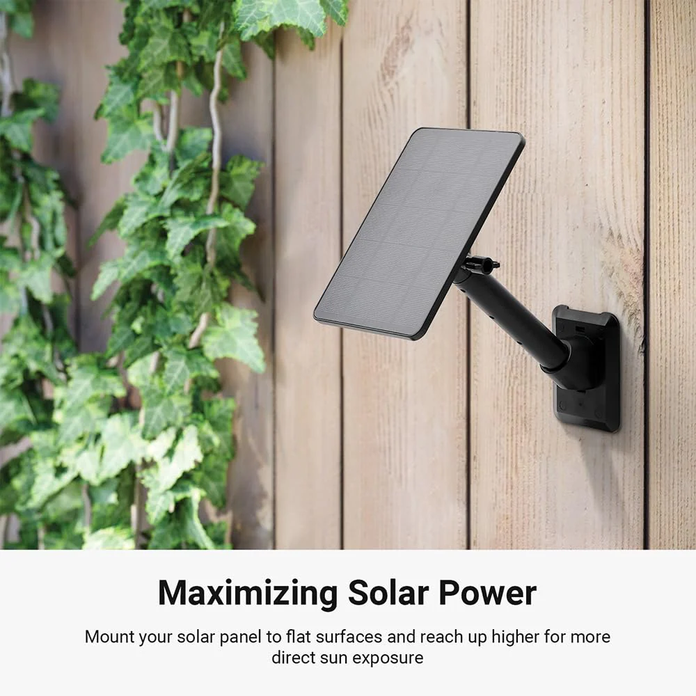 Holicfun Universal Solar Panel Wall Mount for Ring, Eufy, Arlo, Wyze, Reolink Solar Panels and More, Extended Mounting Arm, Multi-Angle Adjustable (White) White - Image 3