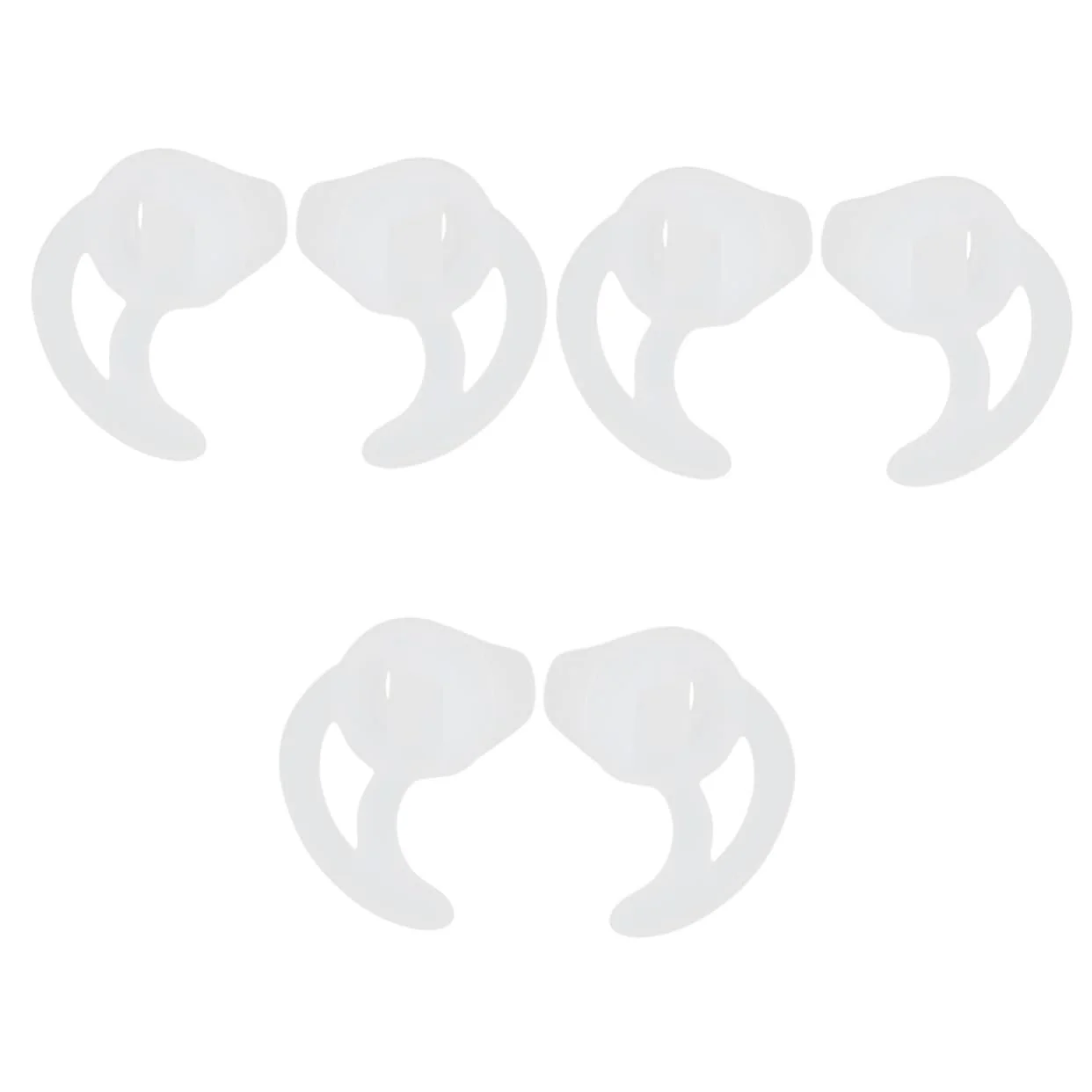 HOMSFOU 3 Pairs Silicone Earplugs Acoustic Tube Earpiece Fin Earbud Replacement Ear Mold Silicone Earbud Tips Acoustic Tube Earpiece Earbud Ear Insert Replaceable White Radio