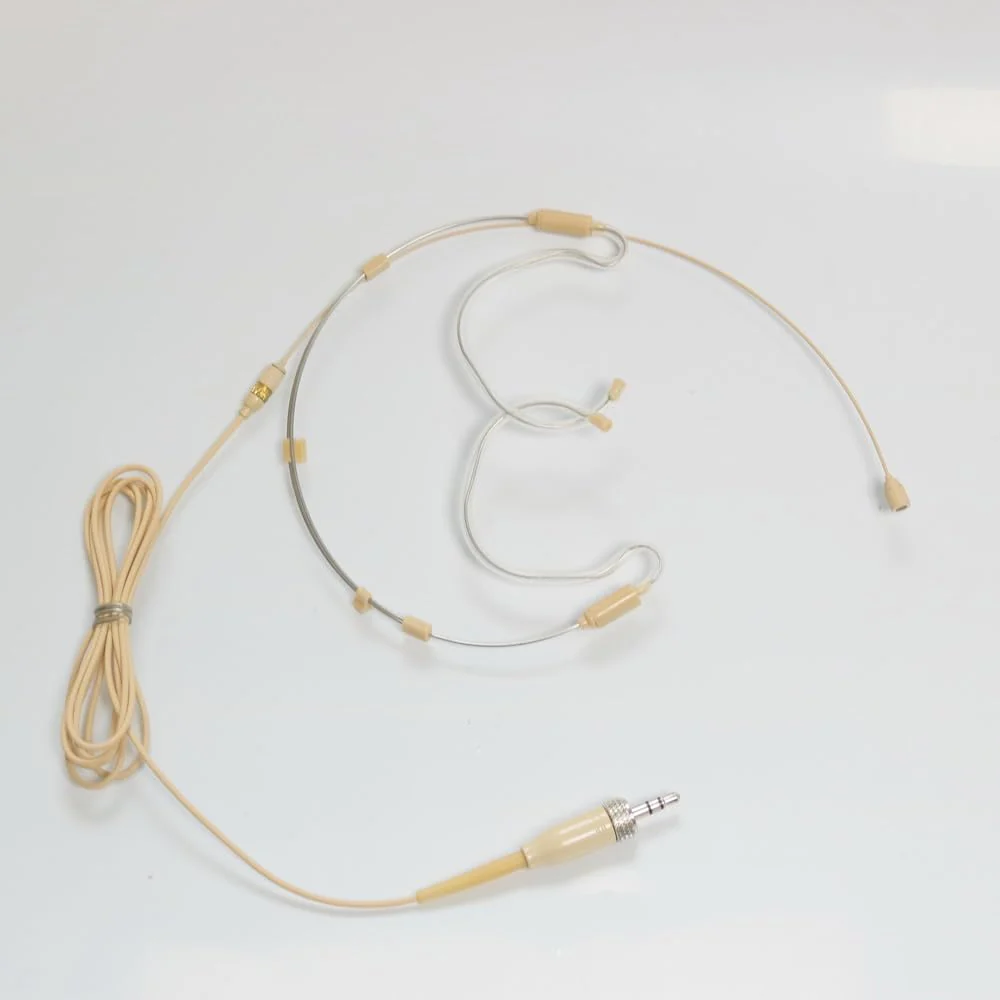 HSP6000 Foldable Headset HeadMic Microphone for Sennheiser G2 G3 G4 BeltPack Wireless 3.5mm Stereo Lock Detachable Dual Ear Hook