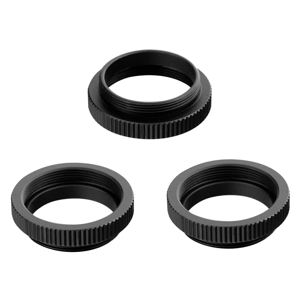 HUIOP C to CS Mount, 3PCS/Lot Metal 5mm C to CS Mount Adapter 25.4mm Thread C/CS Lens Mount Adaptor Aluminum Converter Ring for CCTV Camera