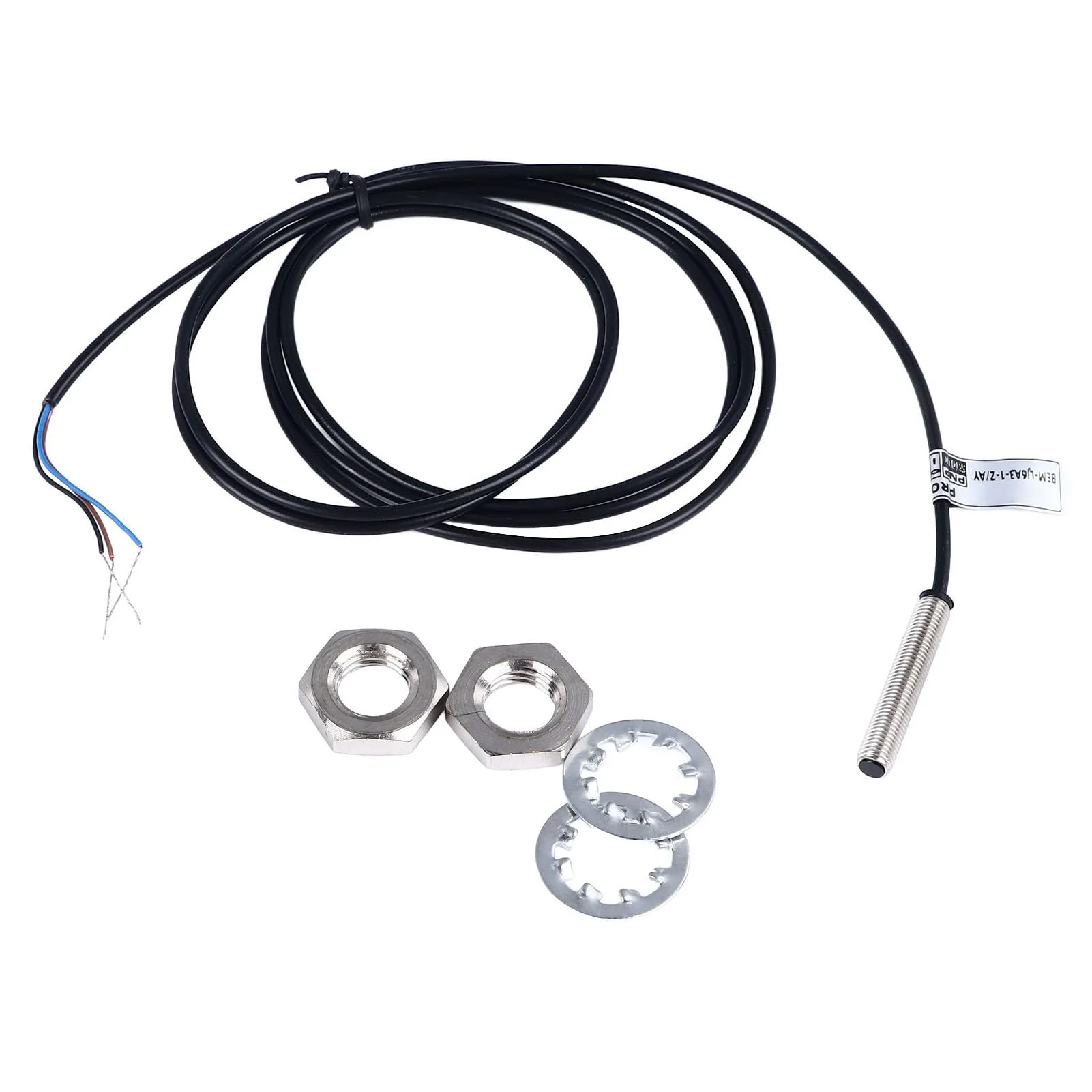 Inductive Proximity Sensor, DC6-36V M6 Mini Proximity Switch Made of Nickel-Plated Brass, 1 mm Detection Distance for Object Detection
