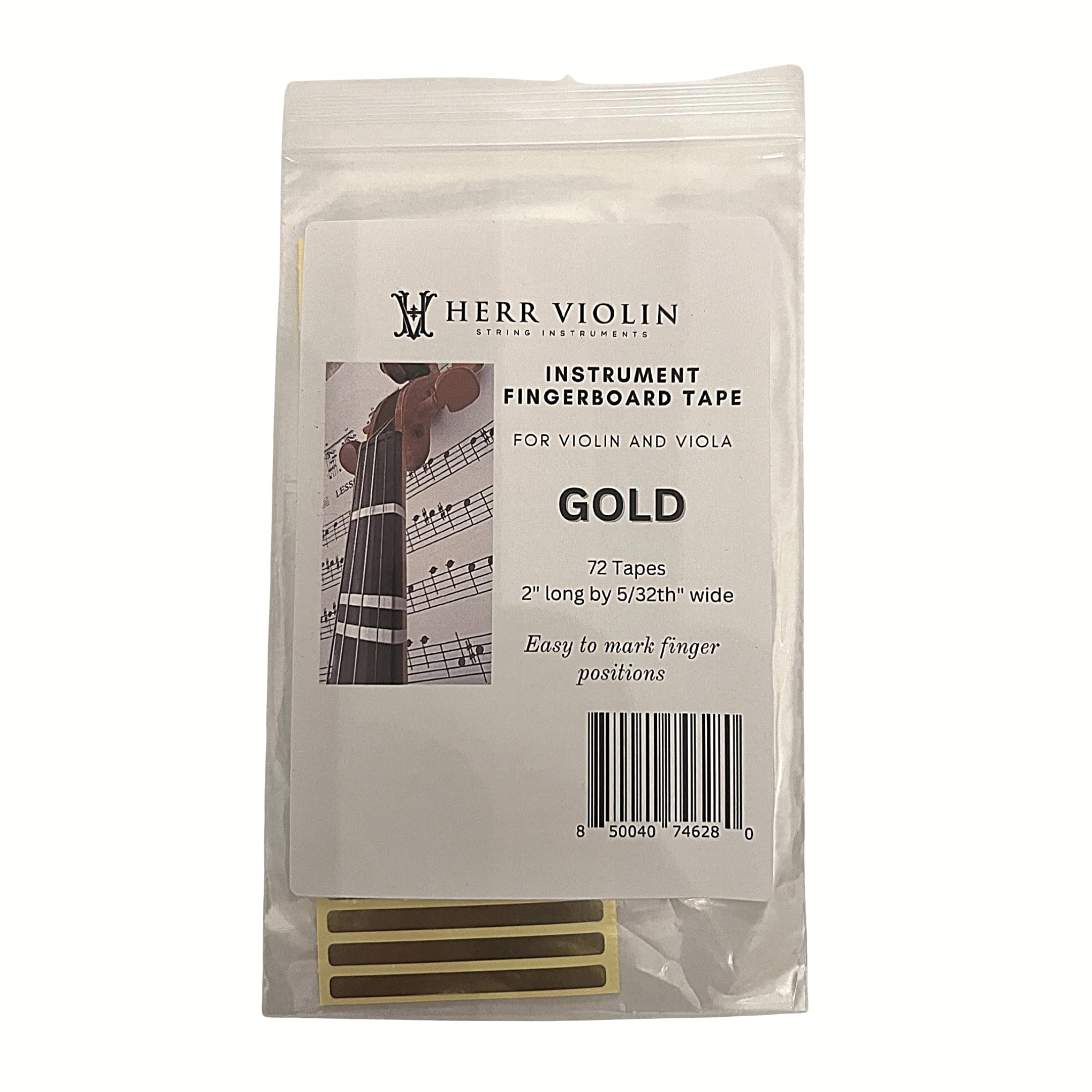 Instrument Fingerboard Tape for Violin and Viola, String Instrument fingerboard Tapes, Note Positioning tape, Gold