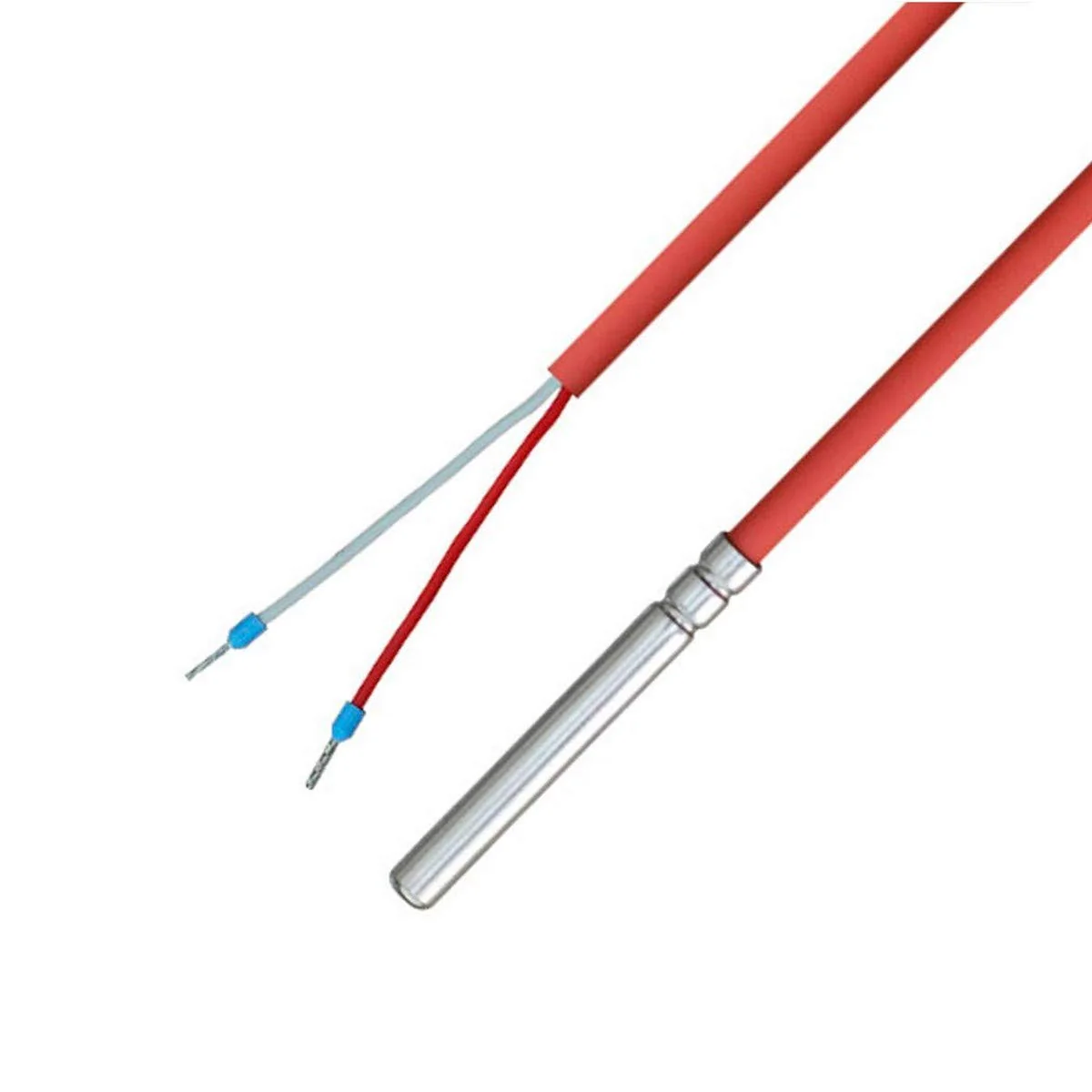iOVEO 036HS07202 - KTY81-210 Temperature Sensor / Cable Sensor / Solar Sensor / Temperature Sensor with Silicone Cable up to 200 °C, KTY, KTY10-6, 2 Metres 2 Meter Single