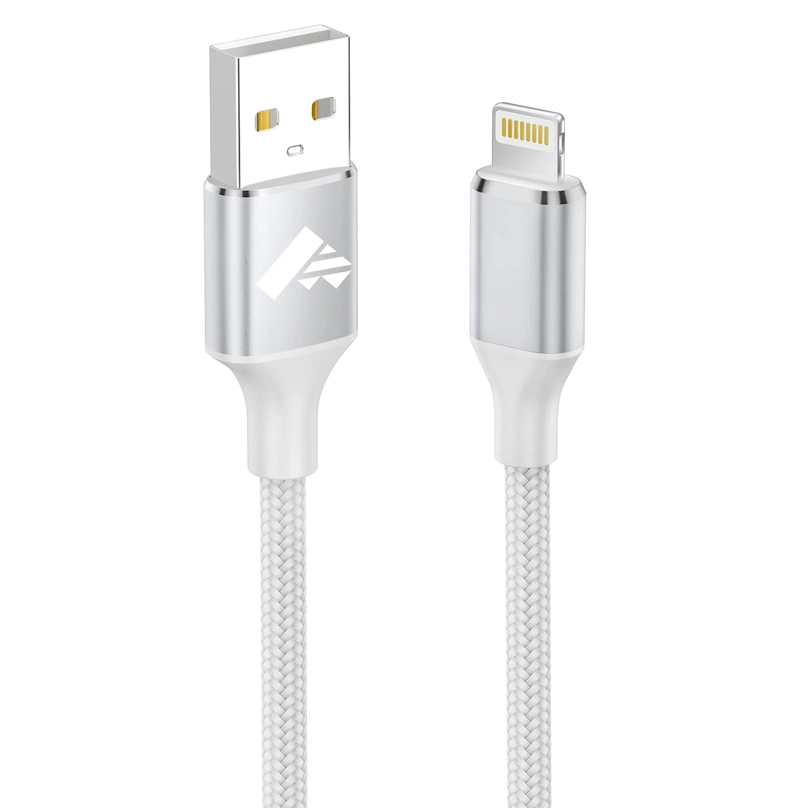 iPhone Charger [Apple MFi Certified] 6FT iPhone Charger Cord Fast Charging USB to Lightning Cable Braided USB iPhone Cable Cord Compatible with iPhone 14 13 12 11 Pro Max XR XS X 8 7 6 Plus SE, iPad iPhone Charger 6FT White