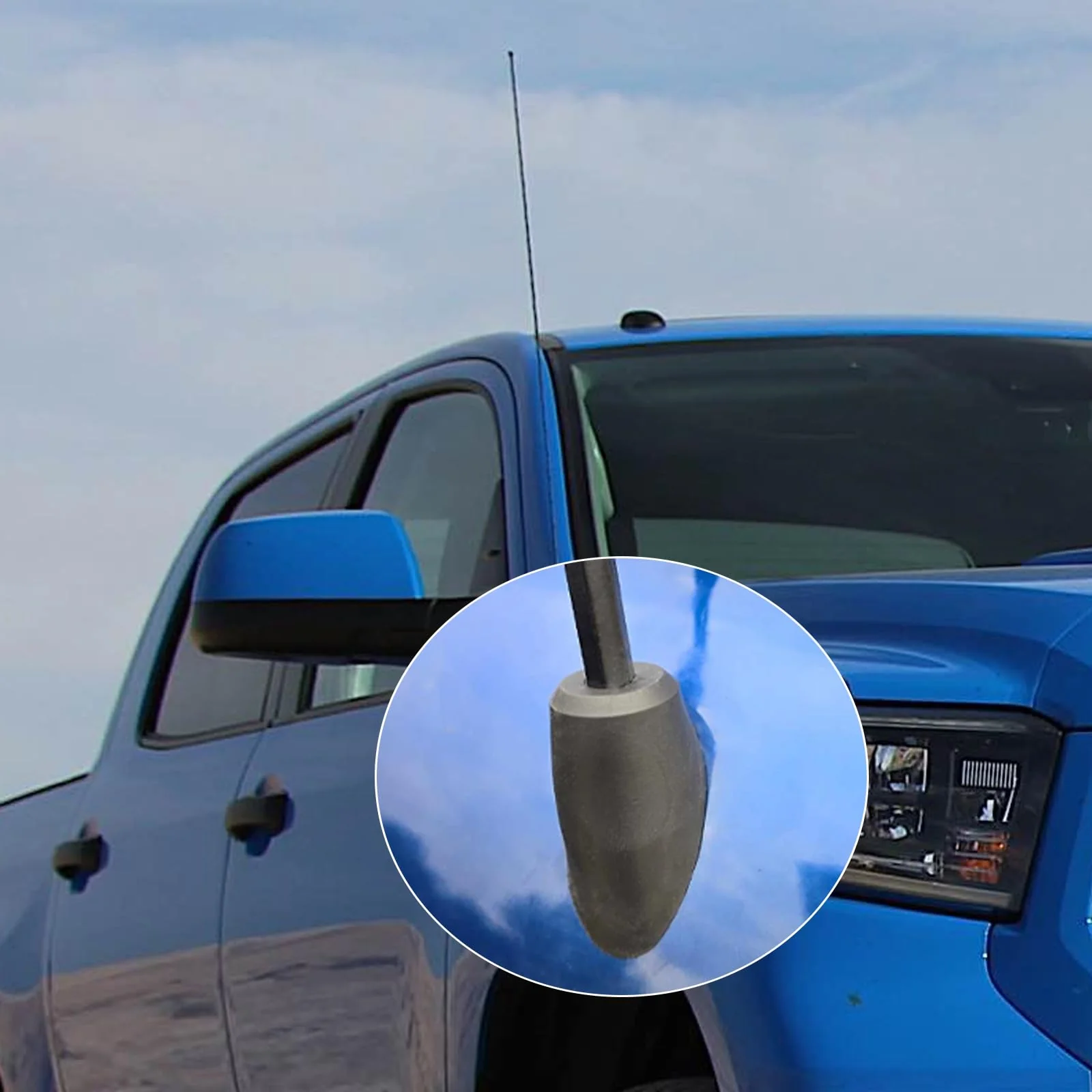 JDMCAR Antenna Ornament Replacement for Toyota Tundra Accessories 2014-2021, 86392-0C030 Tundra Manual Radio Antenna Mounted Base Bezel Black-fits 2014-2021 tundra - Image 6