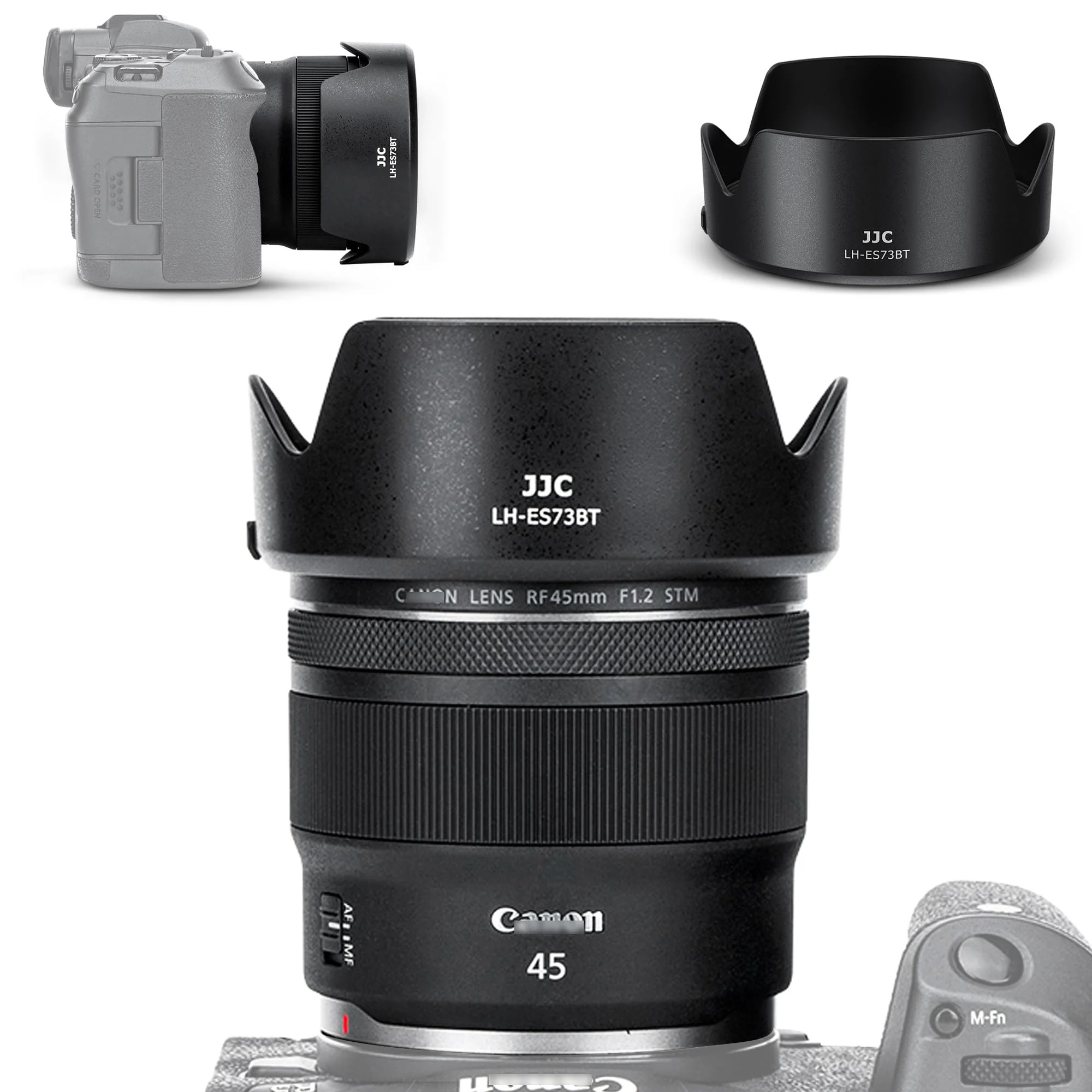 JJC ES-73B Tulip Flower Reversible Lens Hood Shade Protector for Canon RF45mm RF 45mm F/1.2 STM Replaces Canon ES73B, Compatible with 67mm Filters & Lens Caps, No Vignetting Flower Shape