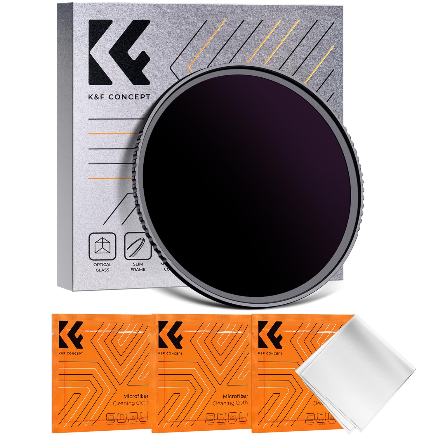 K&F CONCEPT 52mm ND100000(16.6 Stops) ND Filter Neutral Density Filter for Camera Lens with 18 Multi-Layer Coatings (K Series)