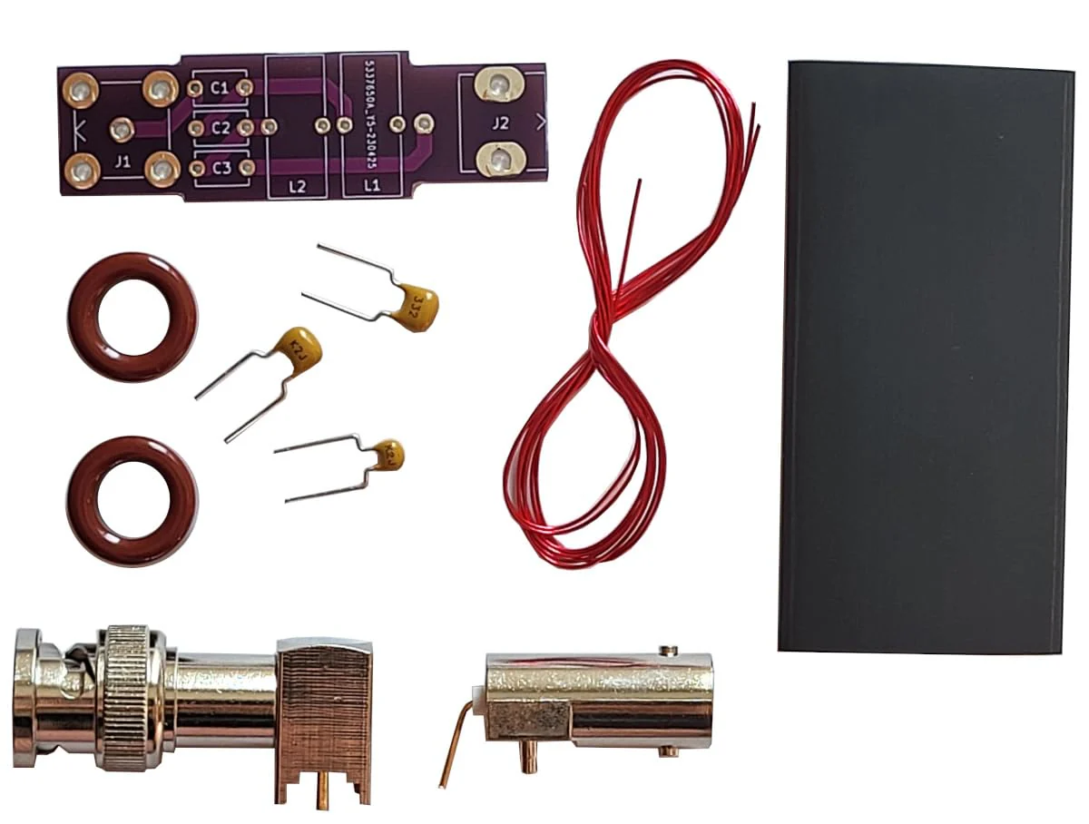 K9DP QRP AM Broadcast Interference BCI Filter Male/Female BNC Kit - Compatible with Xiegu X6200, X6100, X5105, G90, G106, SDR receivers, HF Amateur Radios