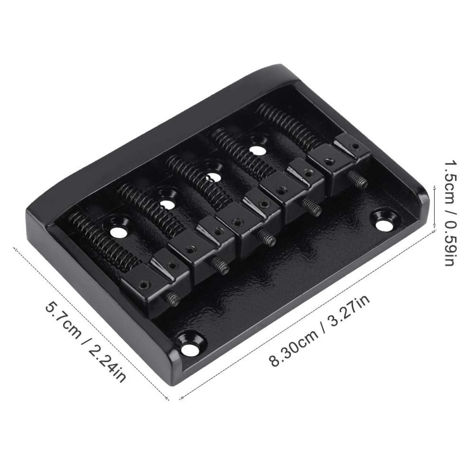 Kadimendium Bass Bridge Tailpiece Good Texture Metal Bass Bridge for 5 String Bass(black) - Image 7
