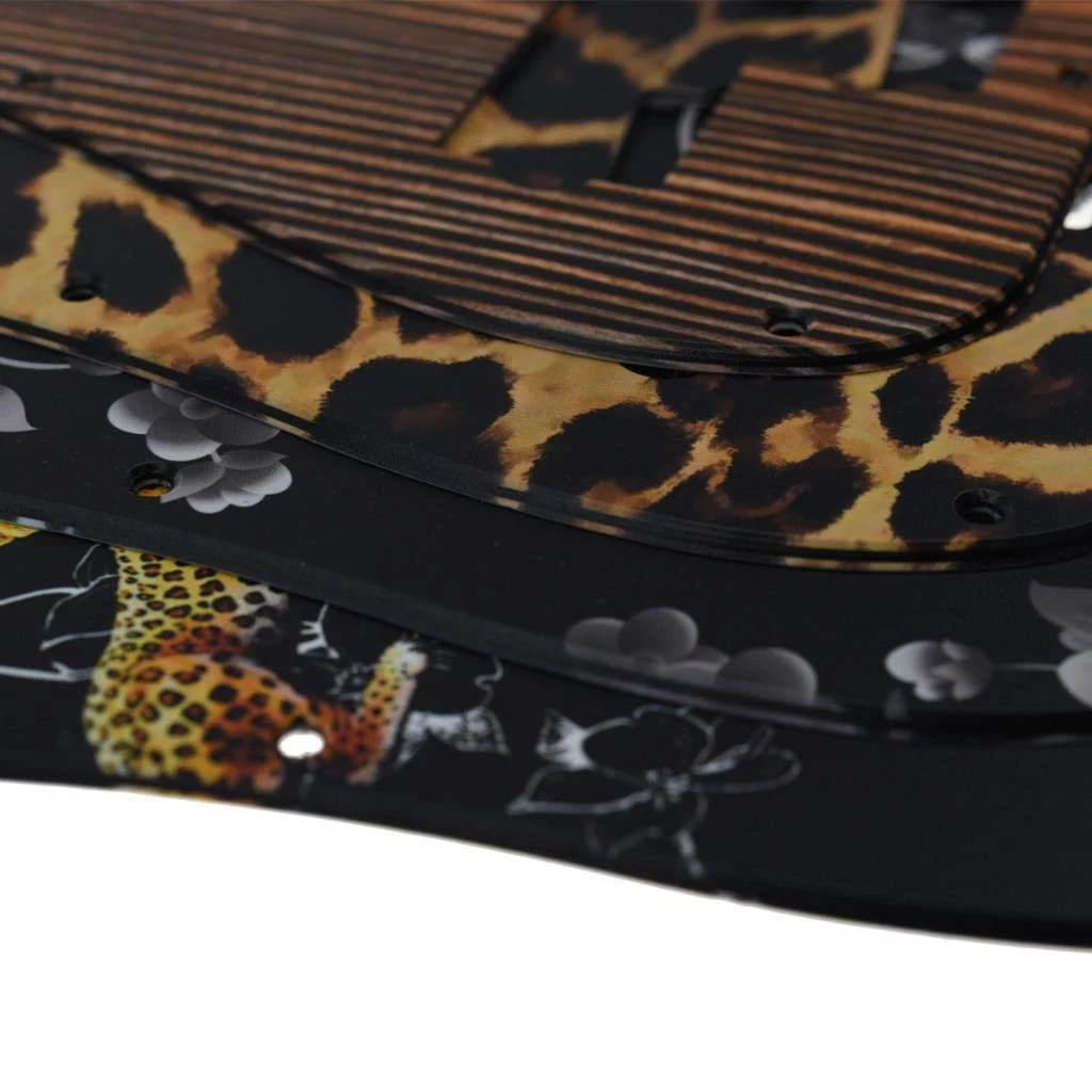 KAISH 13 Hole 3D Printed Plastic P Bass Pickguard Bass Scratch Plate PB Pick Guard for USA/Mexico Precision P Bass Wood Pattern - Image 4