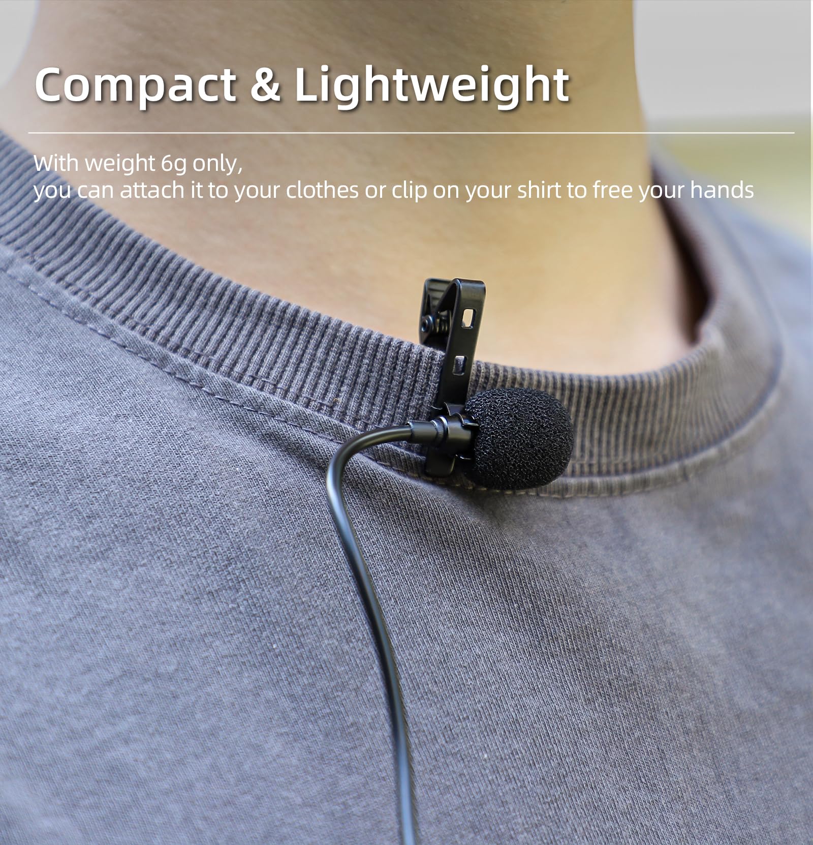 Lavalier Microphone for Insta360 X4 High-Sensitivity Omnidirectional Camera Microphone Compatible with Insta360 X4 Accessories - Image 2