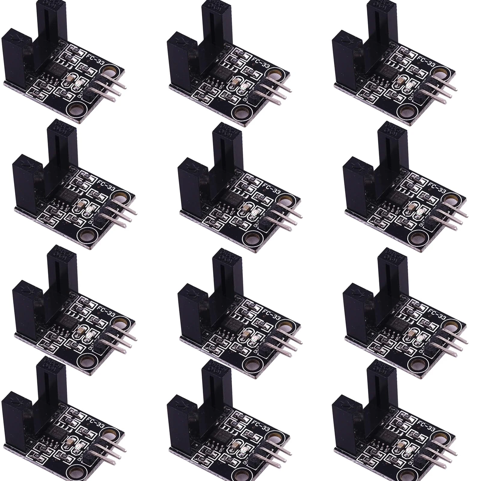 LM393 Correlation Photoelectric Sensor Opposite Infrared Counter Sensor DC 5 V Pack of 12