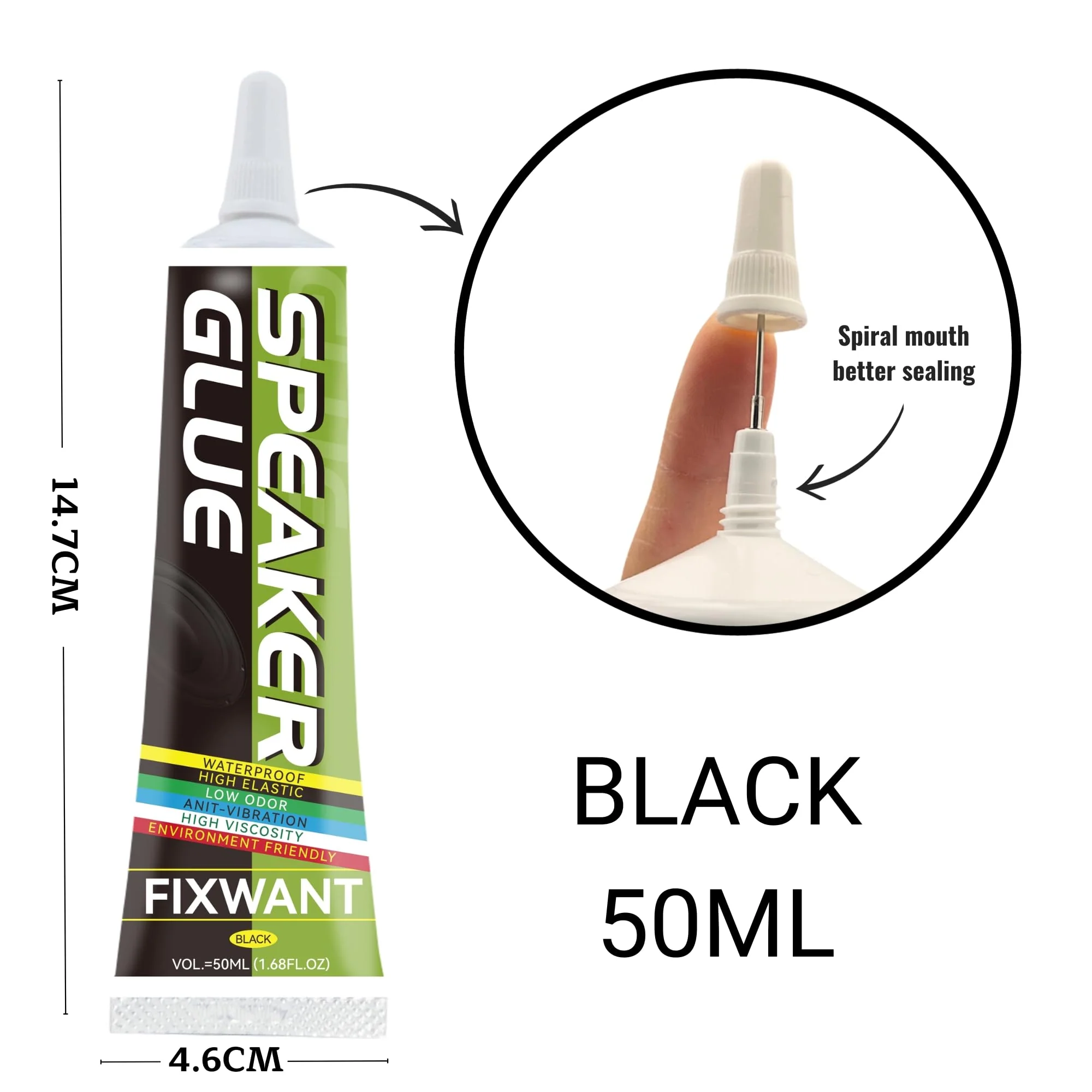 Loud Speaker Repair Glue Foam Side Dust Cap Rubber Edge Cone Basin Strong Adhesive 50ML/1.68 fl.oz (1) 1 - Image 4