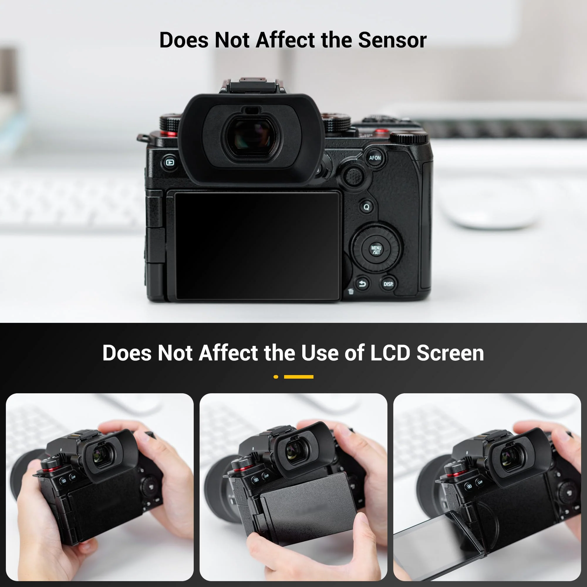LUMIX S5II S5IIX Eyecup Eyepiece，Soft Silicon Extended Camera Eye Cup Viewfinder Special Designed for Panasonic LUMIX S5II S5IIX S5 II S5 IIX S5M2 S5M2X Mirrorless Camera（Upgrade Version） - Image 6