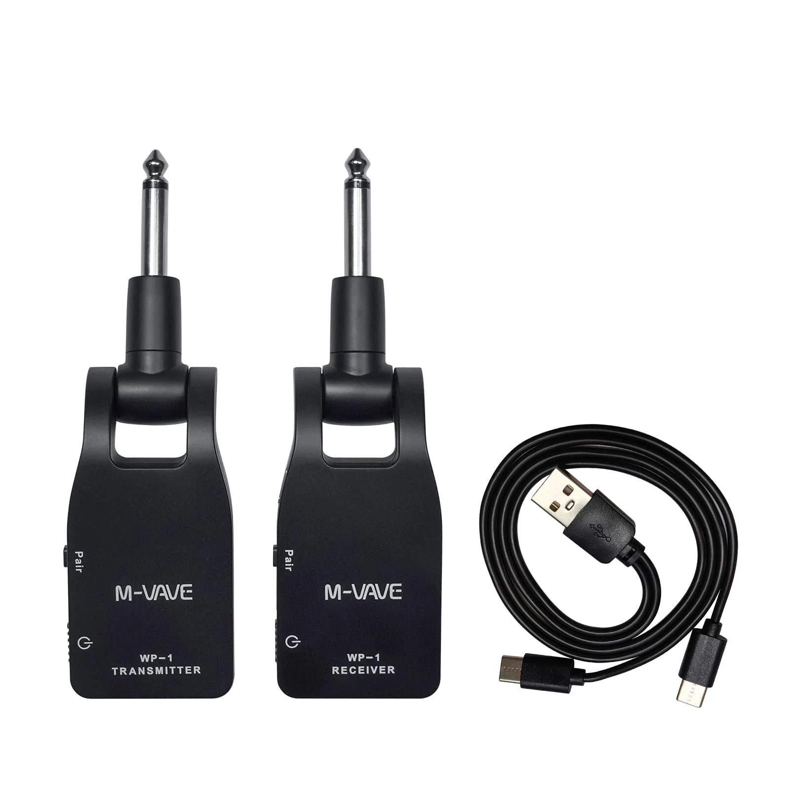 M-VAVE 2.4GHz Wireless Guitar System Built-in Rechargeable Upgrade Wireless Guitar Bass Transmitter Receiver for Electric Bass