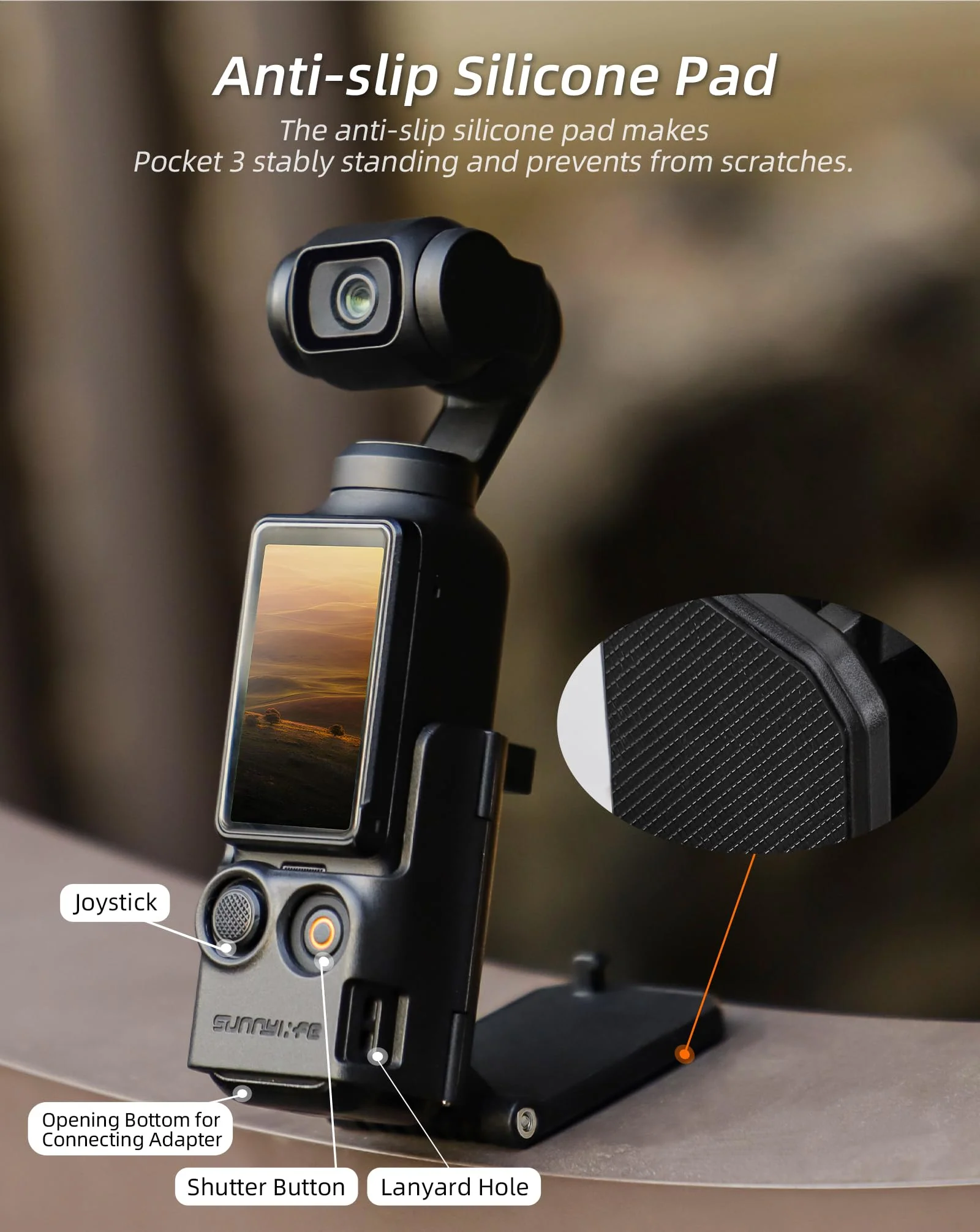 Magnetic Camera Desktop Base Stand Holder Compatible with DJI OSMO Pocket 3, Multifuctional Magnetic Bracket Mount Expansion Adapter Magnet Steering Holder Bracket for DJI OSMO Pocket 3 Accessories - Image 4