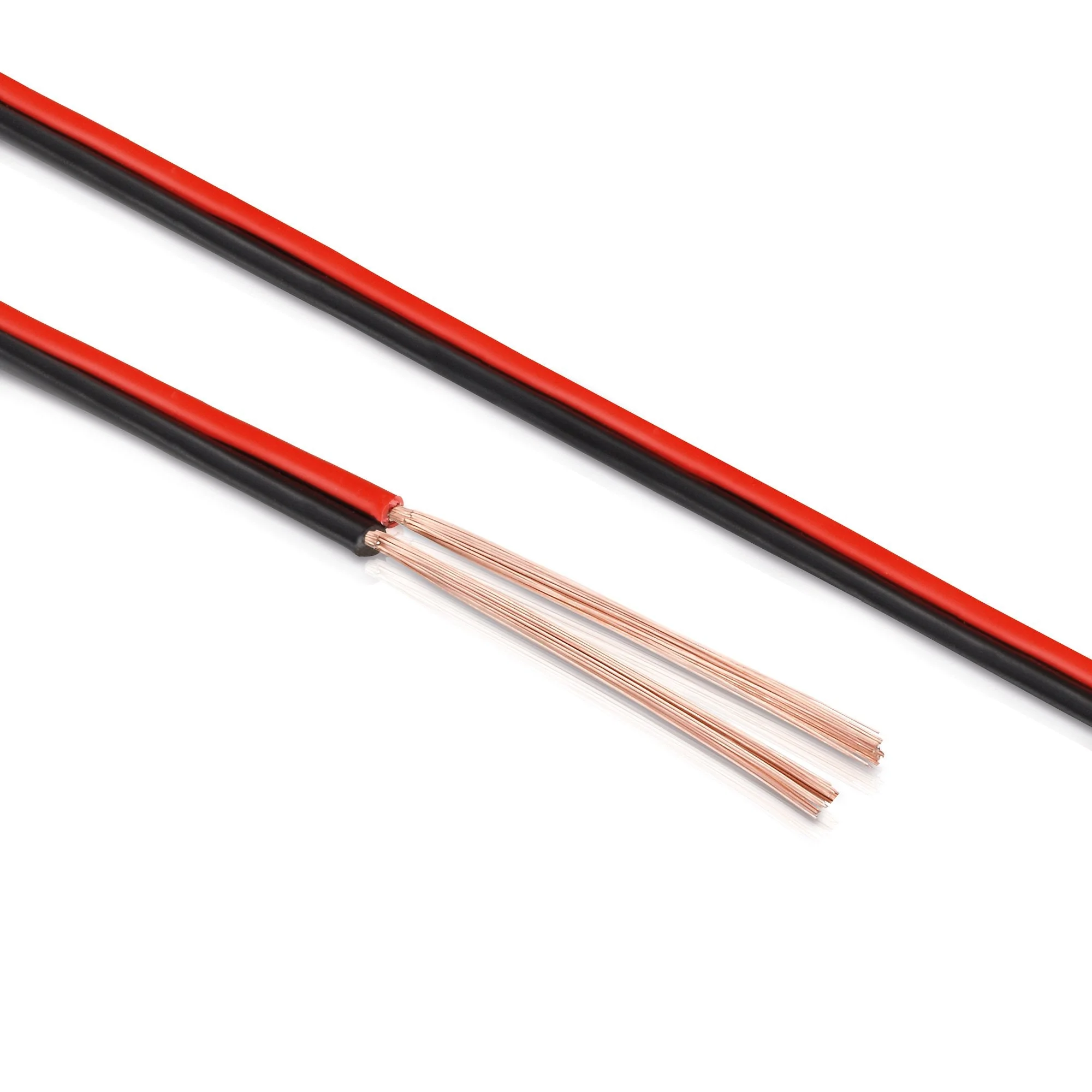 Manax Loudspeaker Cable 2 x 1.50 mm² CCA (Speaker Cable/Audio Cable) 2 x 1.50 mm2 Red/black 20m 1,50mm² - 1 Ring 1.5 mm²