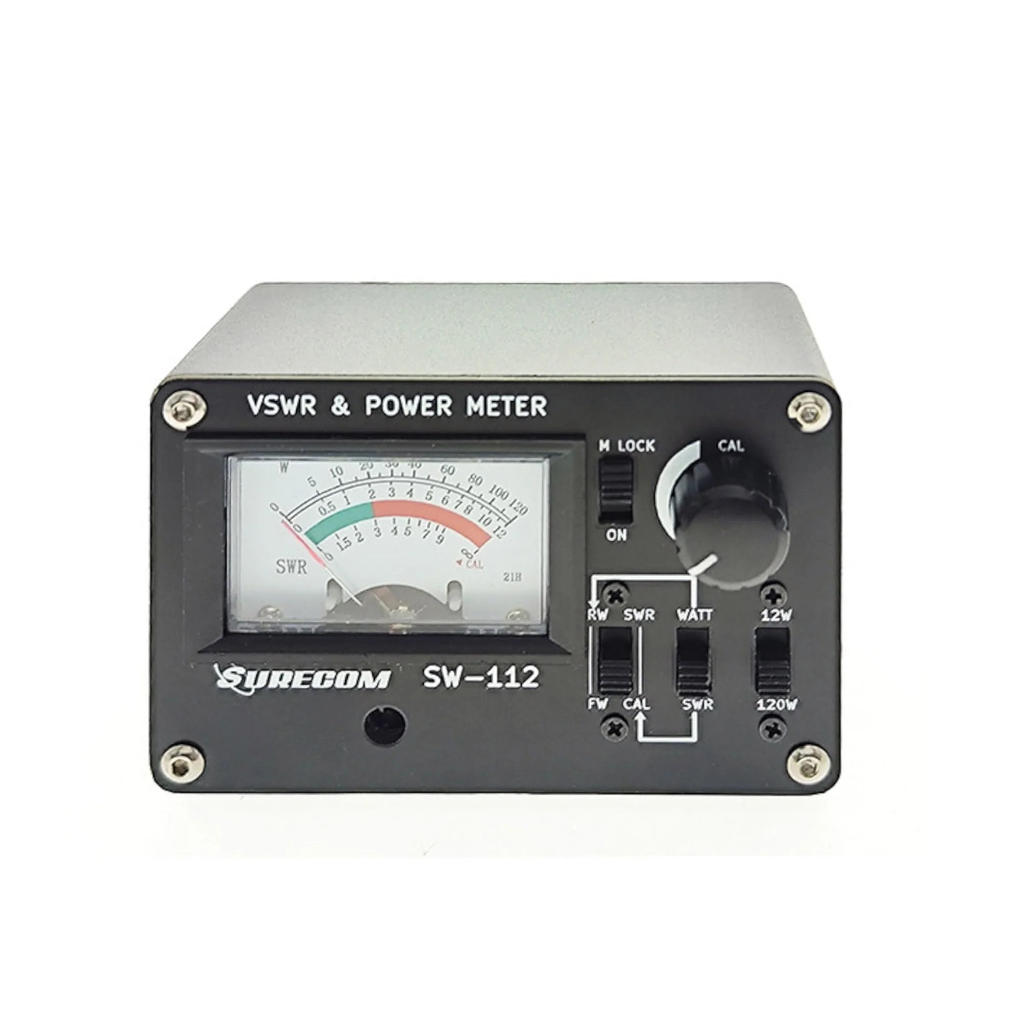 Mcbazel Surecom SW-112HF RF Power Meter 1.5-60MHz 120W V.S.W.R. & Power Meter, Supports LED Backlight/0-120 Watt/50 Ohm Power Meter