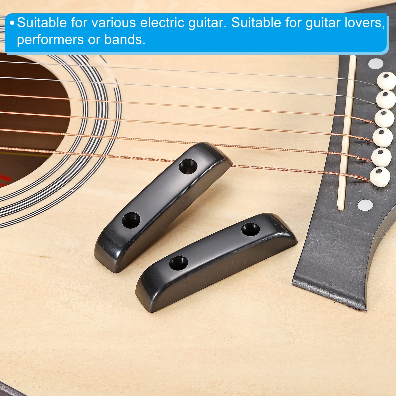 MECCANIXITY Plastic Bass Thumb Rest Finger Rest Black for Precision Bass Jazz Bass Bridge Guitar with Screws 2pcs - Image 5