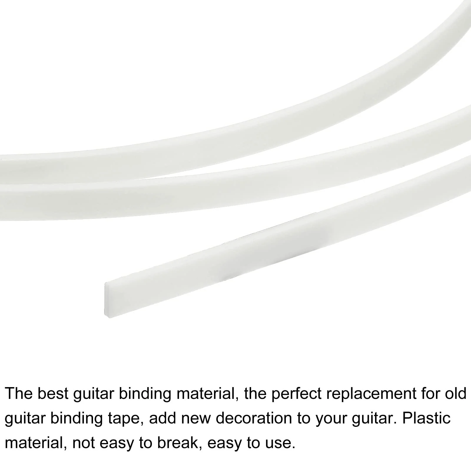 MECCANIXITY Plastic Binding Purfling Strip 1650x7x1.5mm Guitar Binding Edge Trim for Acoustic Classical Guitar White 1 Pack - Image 4