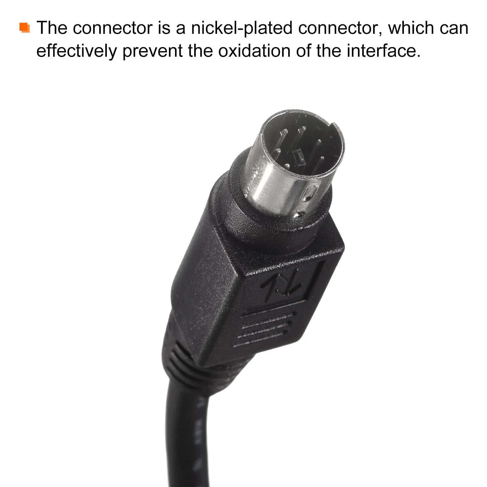 MECCANIXITY PS/2 Mouse and Keyboard Extension Cable 6 Pin 1.64 Feet Male to Female for PC 2 Pcs Black - Image 3