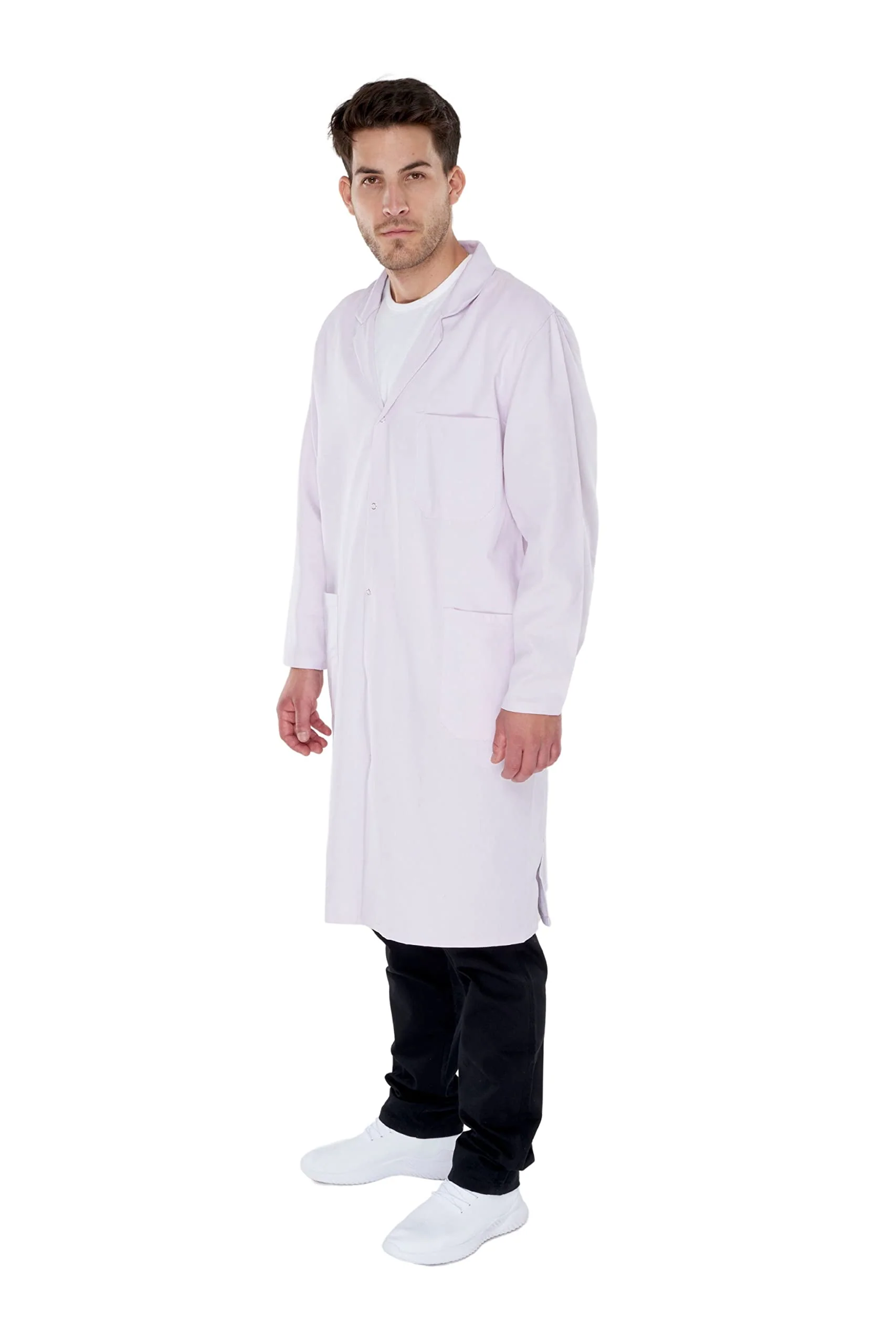 Men's Laboratory Coat, One Size, Cotton, White, Laboratory Coat, XXS-XXXL S