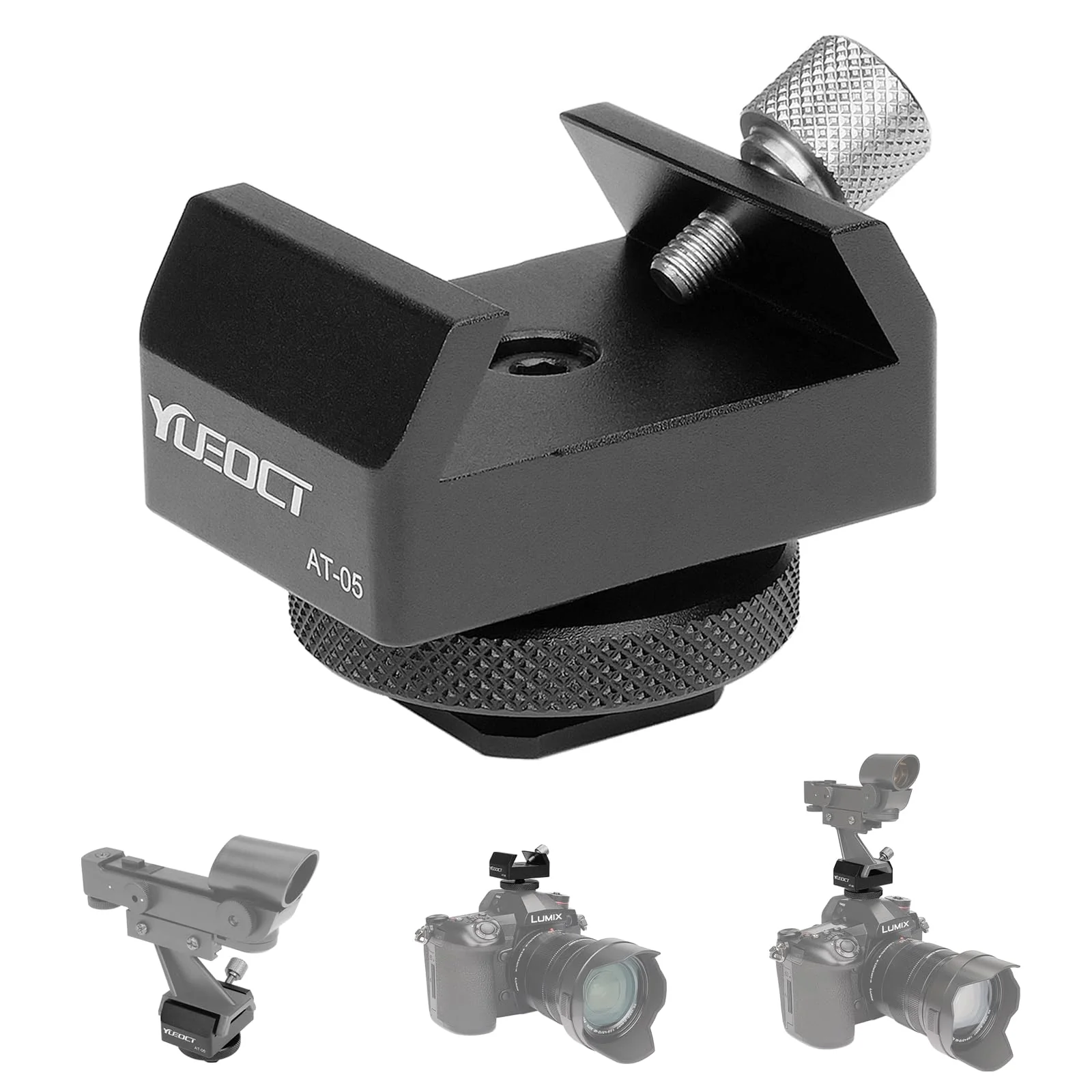 Metal Telescope Finderscope Mount Adapter Finder Scope Base Dovetail Bracket with 1/4" Threaded Hole for Video DSLR Mirrorless Camera Flash Hotshoe Coldshoe Hot Cold Shoe Sky Astrophotography