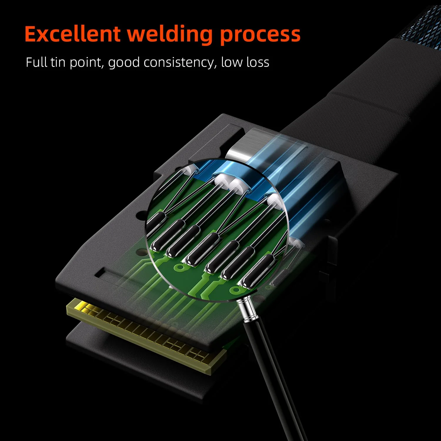 Mini SAS to 4 SATA Cable, 36 Pin SFF 8087 Host/Controller to 7 Pin SATA Target/Backplane, Compatible with PERC H310, RAID Controller (SFF-8087 to 4SATA Forward Breakout) 1.6 Feet 1.6ft - Image 4