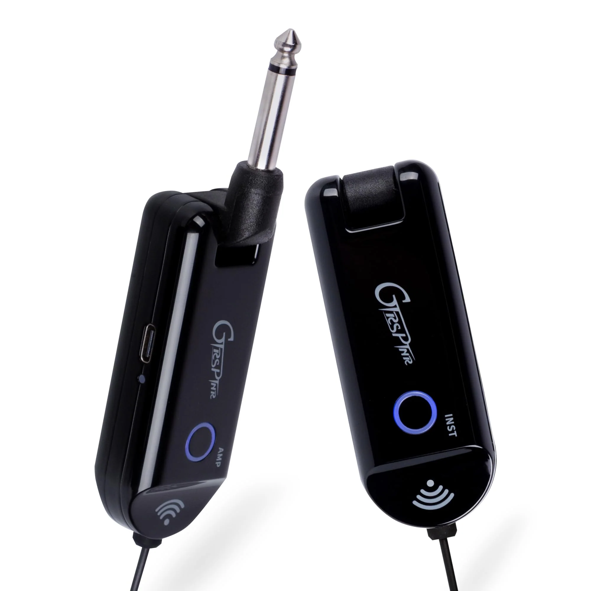 MOOER GWU4 UHF Wireless System Transmiter Reciever, 4 Channels Rechargeble for Electric Guitar, Instrument, Bass, Amp black