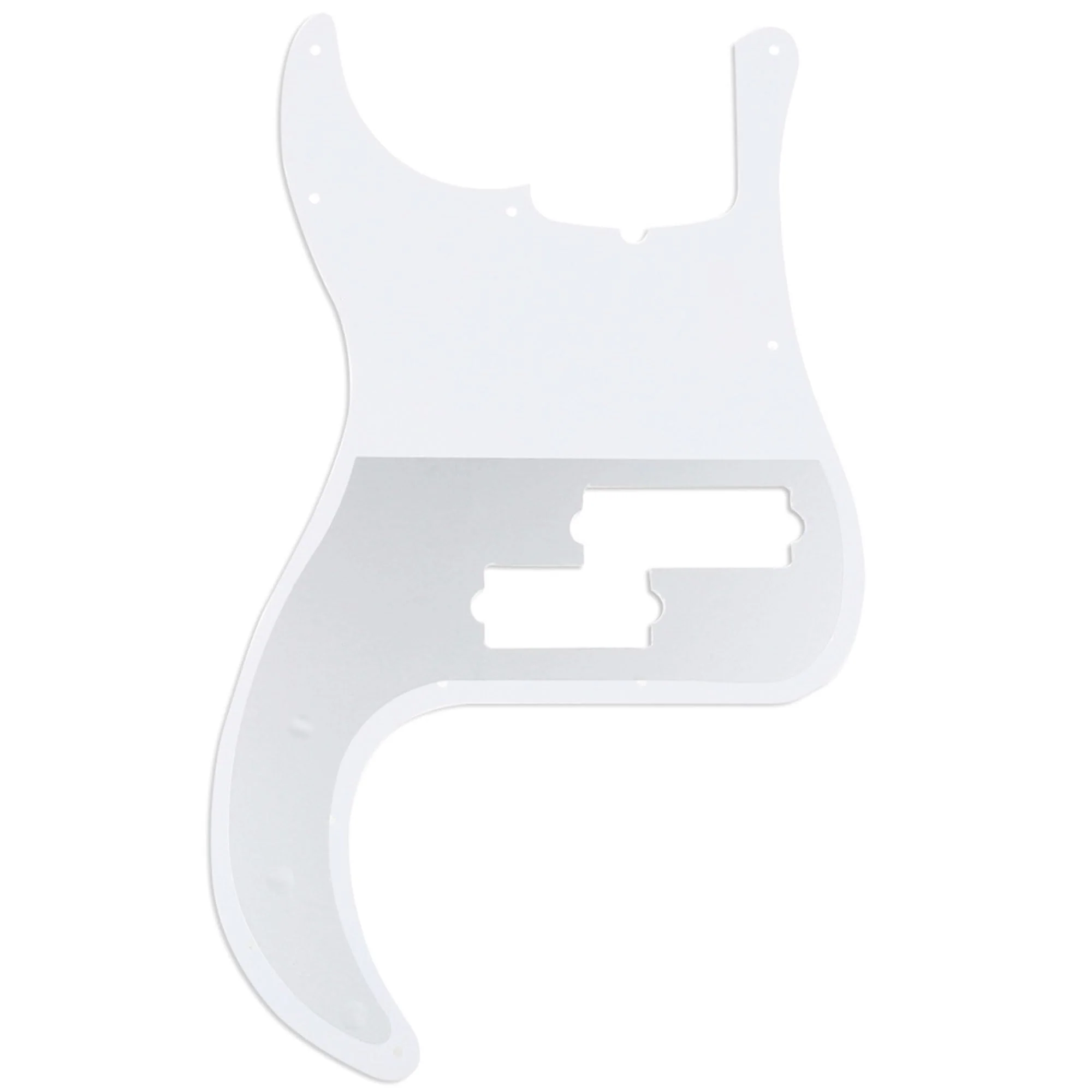 Musiclily Pro 5-String 13-Hole Contemporary P Bass Pickguard for Fender American Precision Bass, 4Ply White Pearl - Image 3