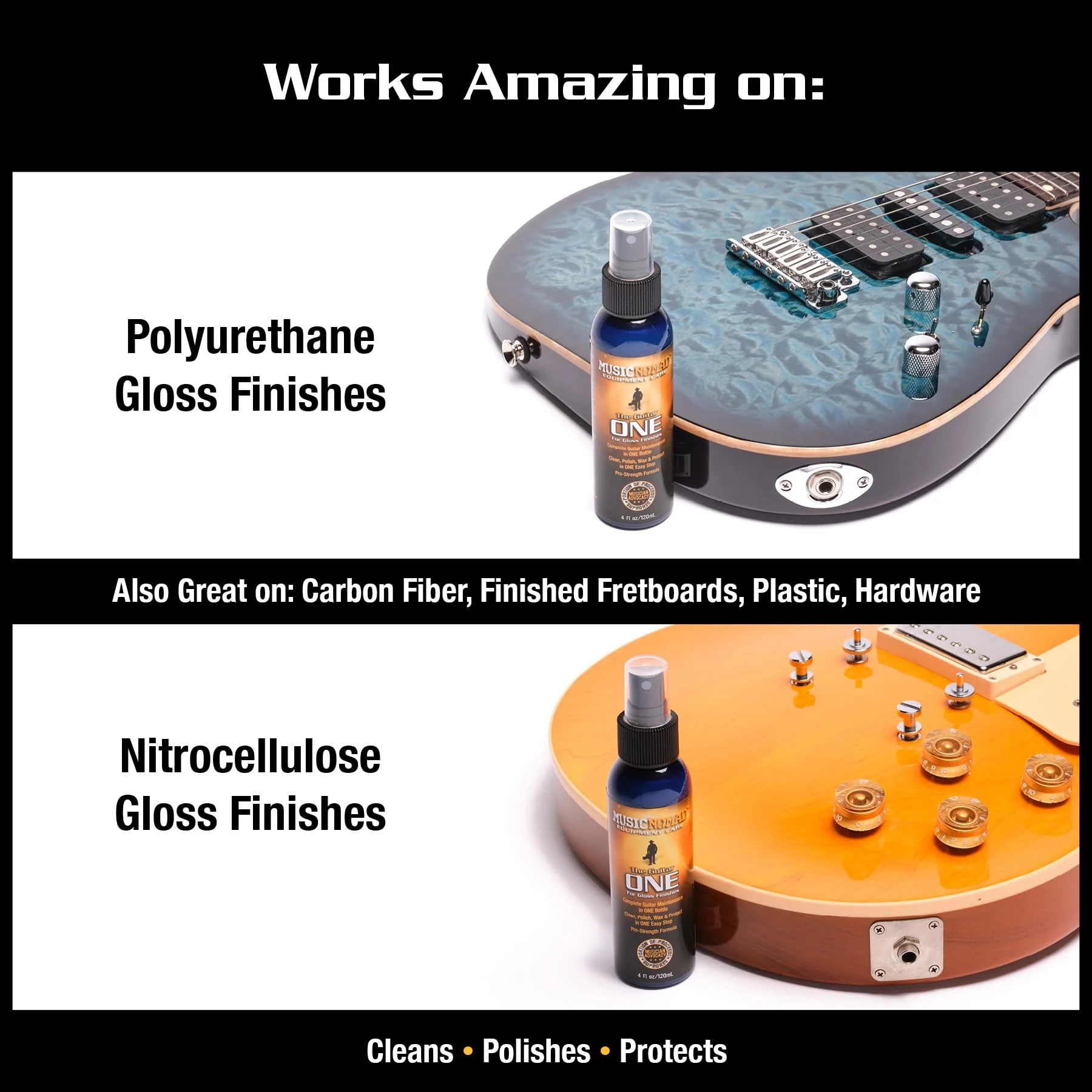 MusicNomad Guitar Body Cleaner/Polish and Fretboard Oil Cleaning Kit with Premium Microfiber Polishing Cloth - Image 6
