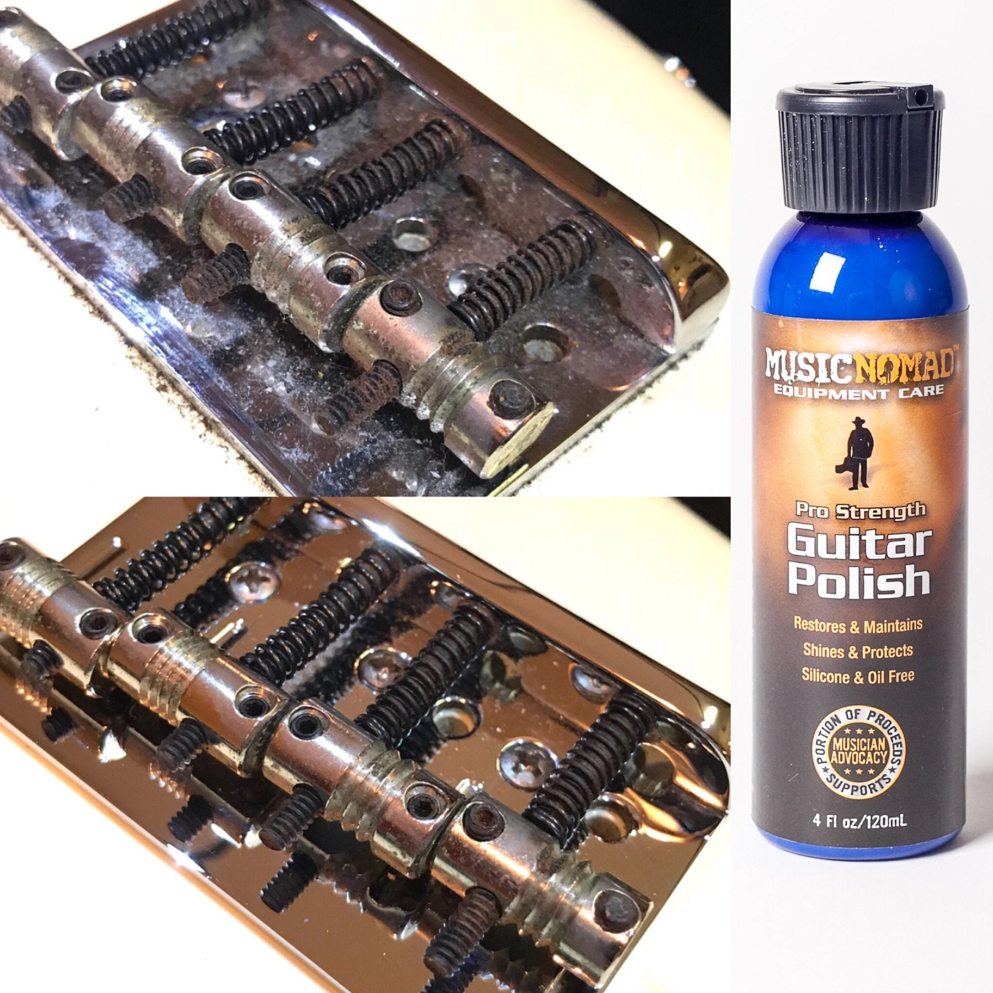 MusicNomad Premium Pro-Strength Guitar Polish & Microfiber Suede Polishing Cloth, 4 oz (MN101) Guitar Polish + Polishing Cloth - Image 4
