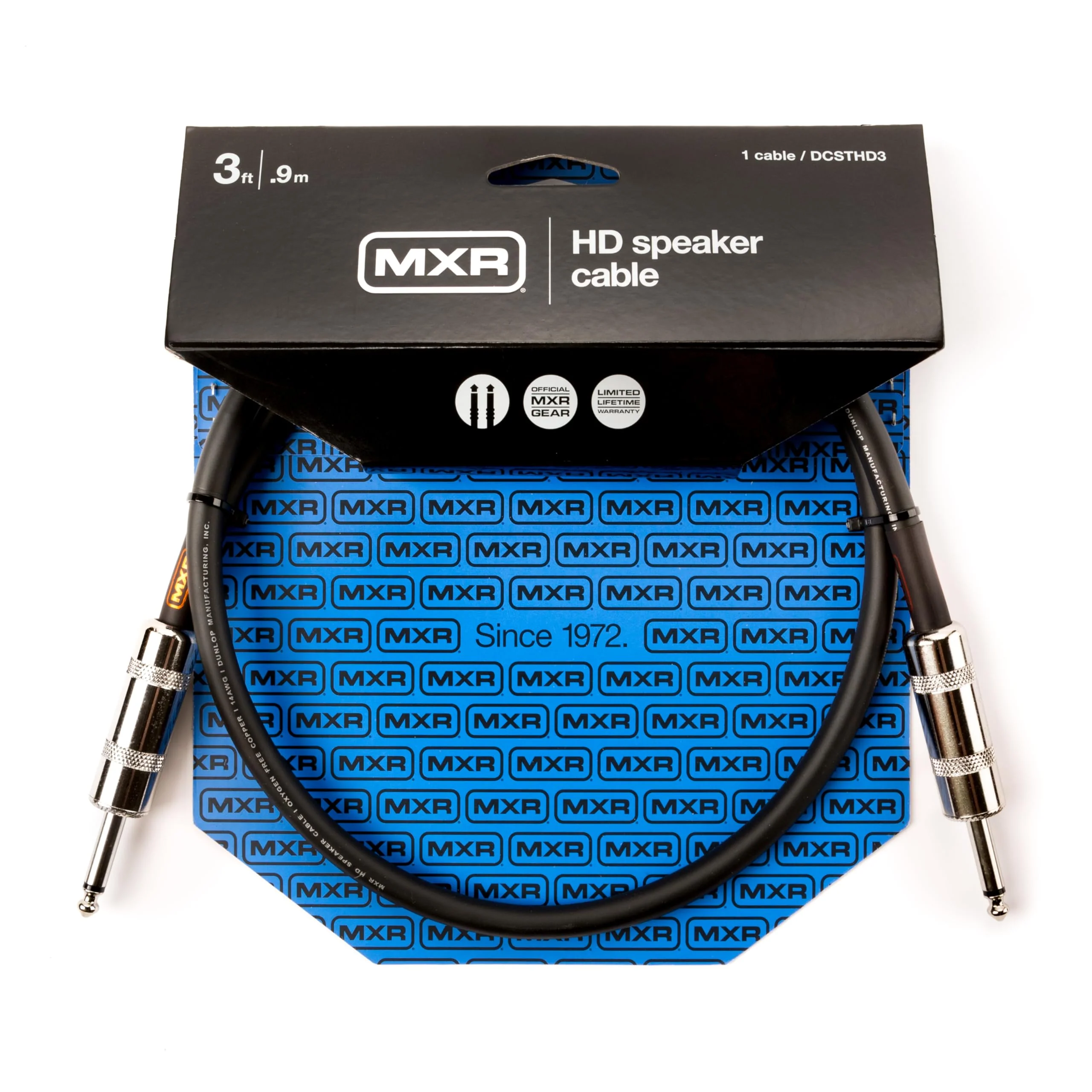 MXR Heavy Duty TS 1/4 Inch Speaker Cable 3 ft|0.9 m (DCSTHD3)