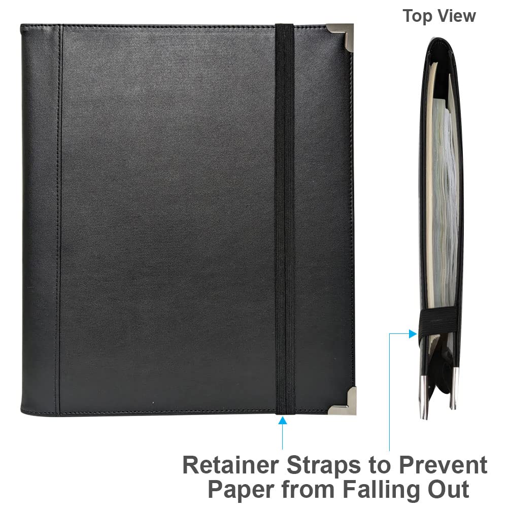 New! MSP Big Band Sheet Music Folder | 11.5" x 13.75" - Sheet Music Folios Storage Folder with Straps Closures for Band, Orchestra, Soloist, Piano - Instrument Player (MSP-240-Black) - Image 2