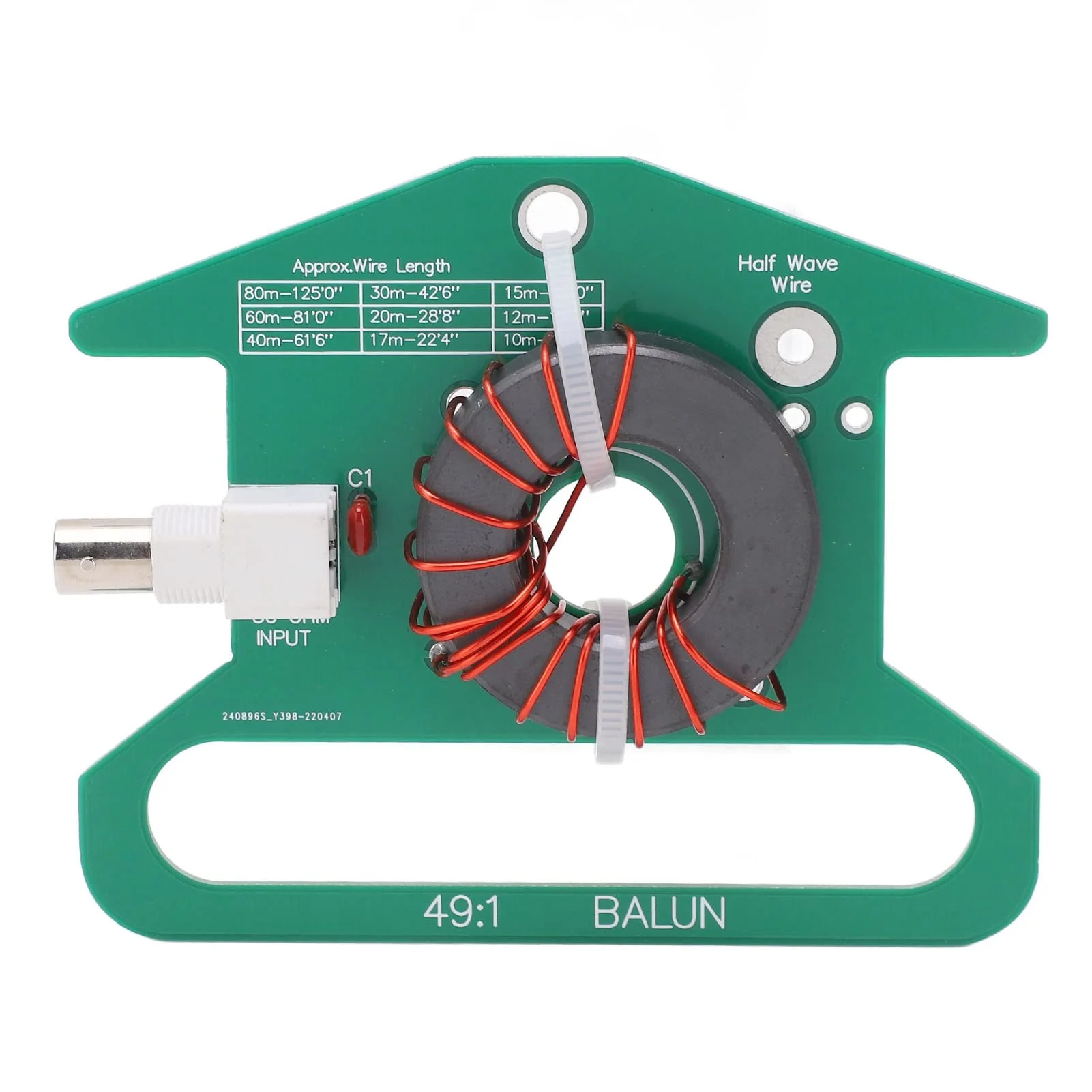 No Tune End Fed Half Antenna Module Shortwave Radio Balun Antenna Balanced to Unbalanced Transformer 535MHz