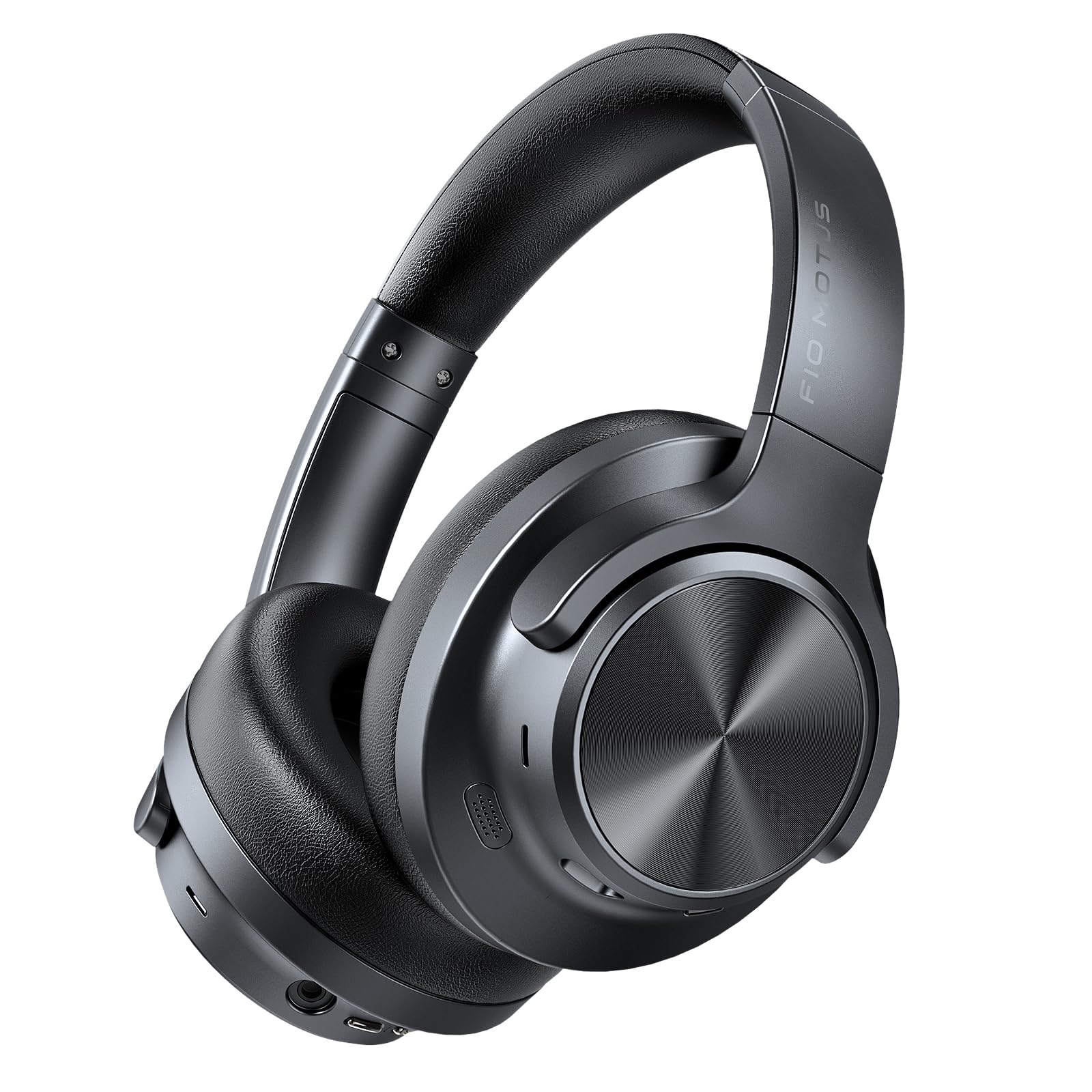 Noise Cancelling Headphones: Wireless Over Ear Bluetooth Headphones with 130H Playtime - Hi-Res Sound Custom EQ via App Deep Bass Comfort Fit Ear Cups for Travel Home Office Black