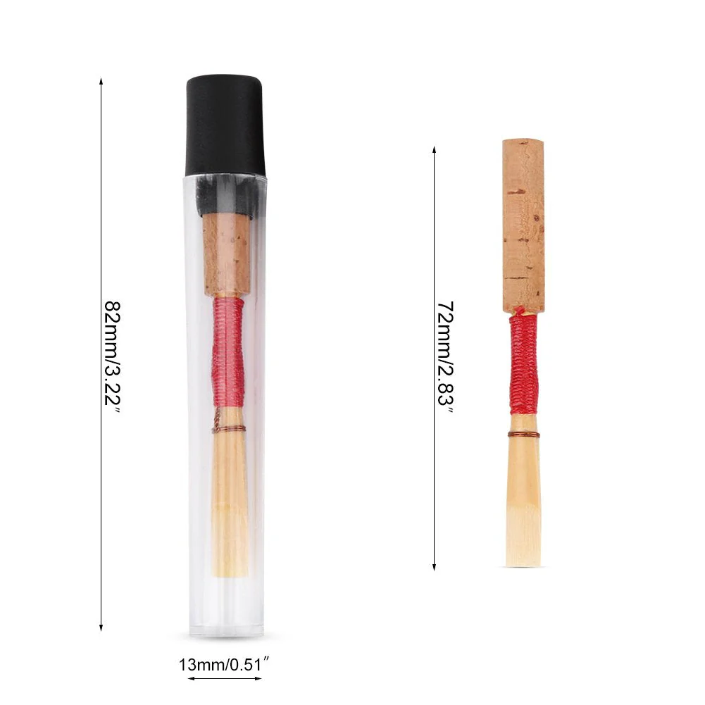 Oboe Reeds, Pack of 5 Bamboo Oboe Reeds Medium Soft Handmade Oboe with Transparent Storage Case Medium Strength Instrument Accessories For Beginners Oboe Accessories - Image 3
