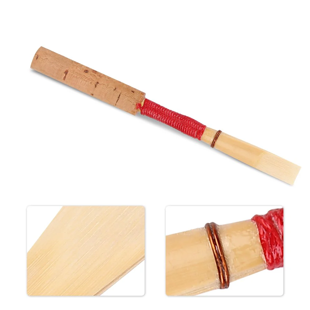 Oboe Reeds, Pack of 5 Bamboo Oboe Reeds Medium Soft Handmade Oboe with Transparent Storage Case Medium Strength Instrument Accessories For Beginners Oboe Accessories - Image 4