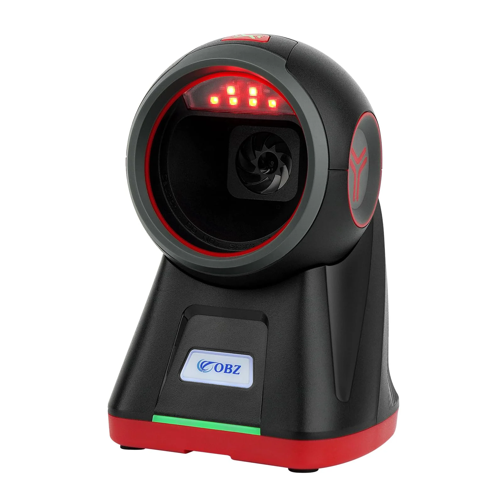 OBZ 2D Handsfree Barcode Scanner,Omnidirectional QR Code Reader,Wired USB Scanners for Computers,Automatic Sensing Desktop Scanner for Windows Mac Linux,Drop-Resistant for Retail Store POS Hands-Free Scanner