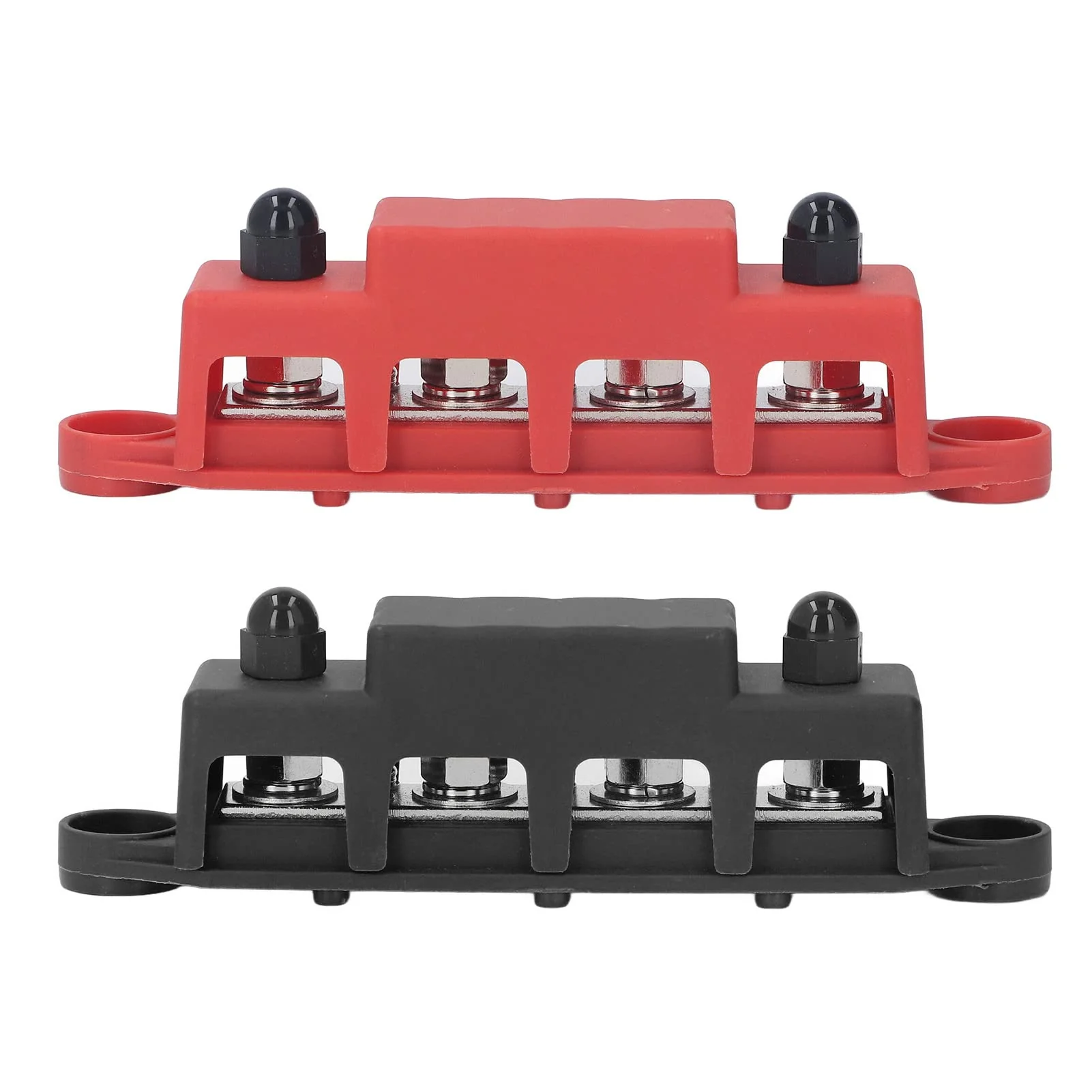 Pack of 2 Power Distribution Block 48 V DC 250 A M8 Screw Connection Busbar Block for Car Industry Marine Solar Systems Industrial Automation